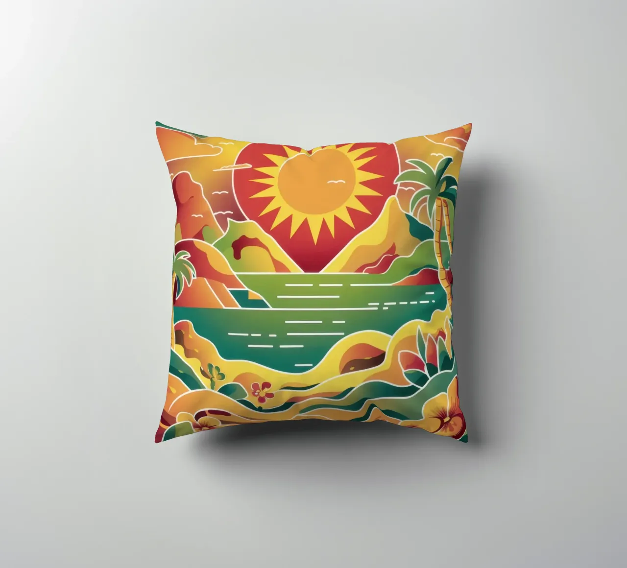 Tramonto Cuore Orizzonte cuscino da Bring Haven