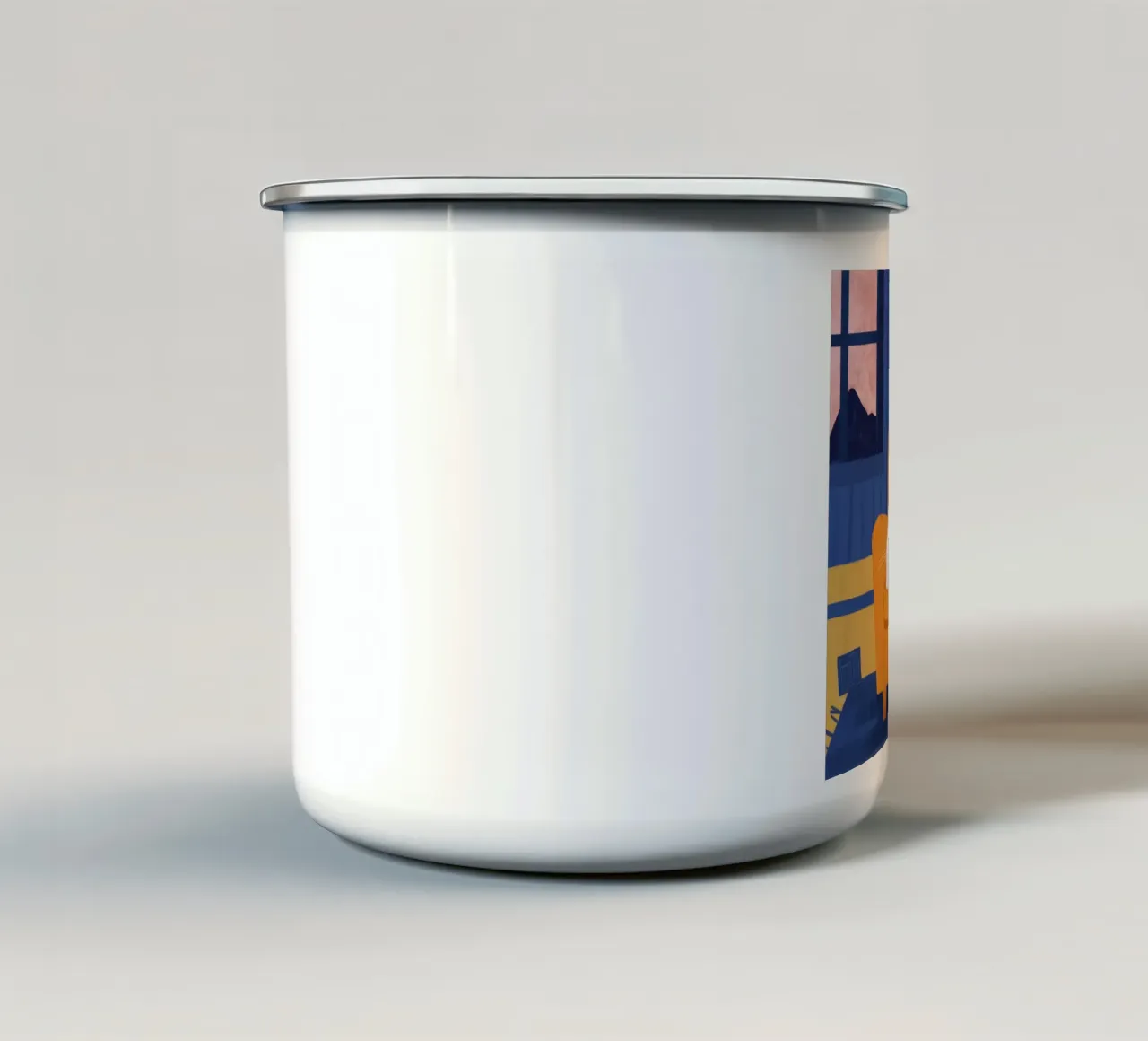 Accogliente angolo di lettura tazza in smalto da Bring Haven
