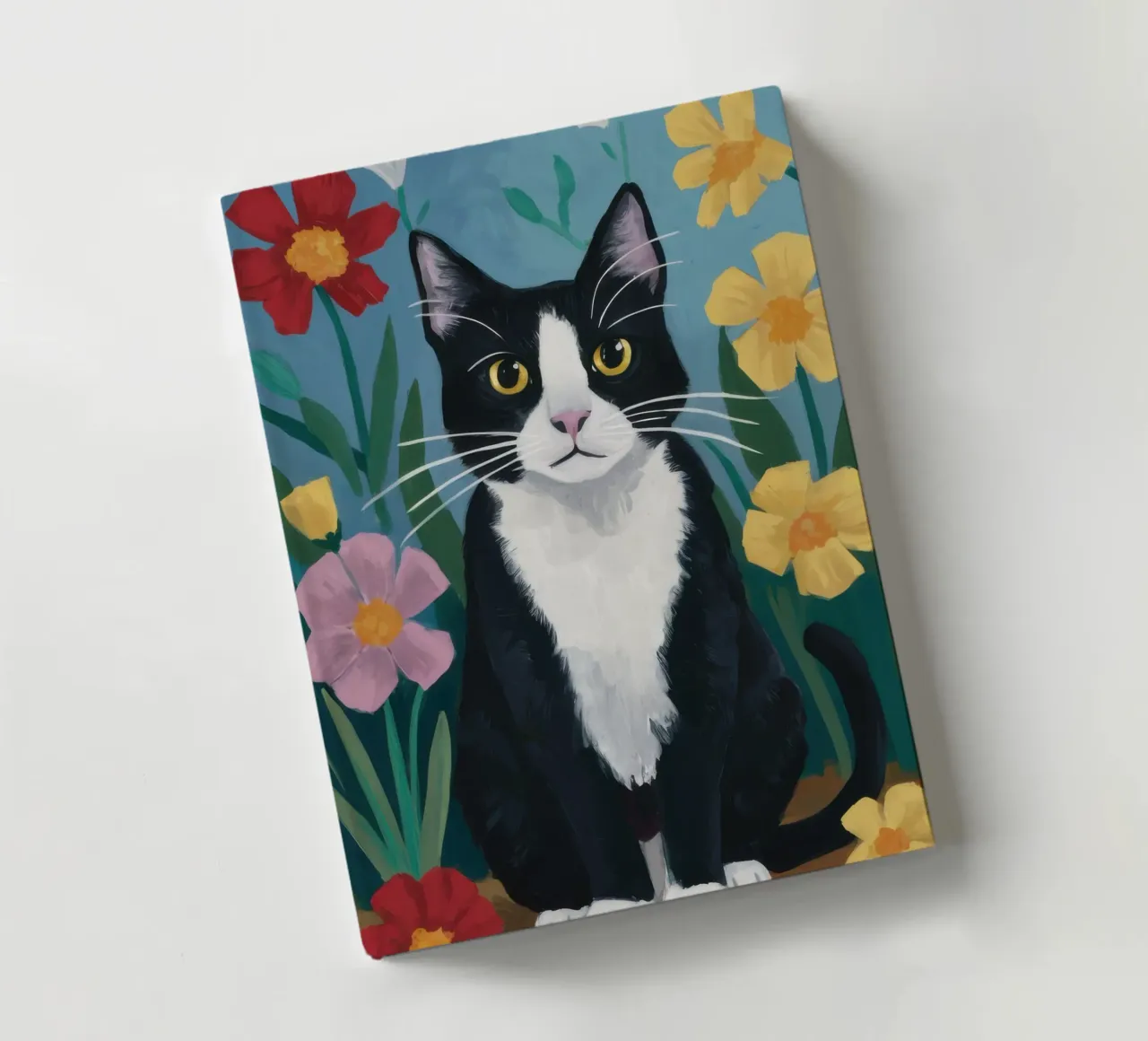 Tuxedo Tulip Gaze notebook by Prism Ritual