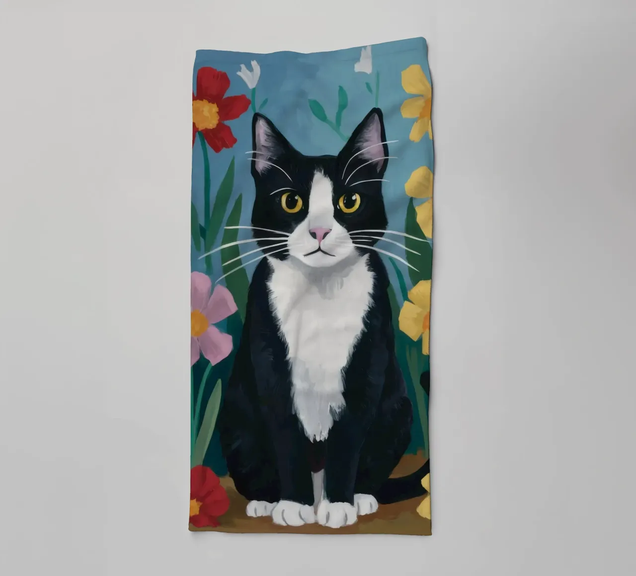 Sguardo da tulipano in smoking asciugamano da bagno da Prism Ritual