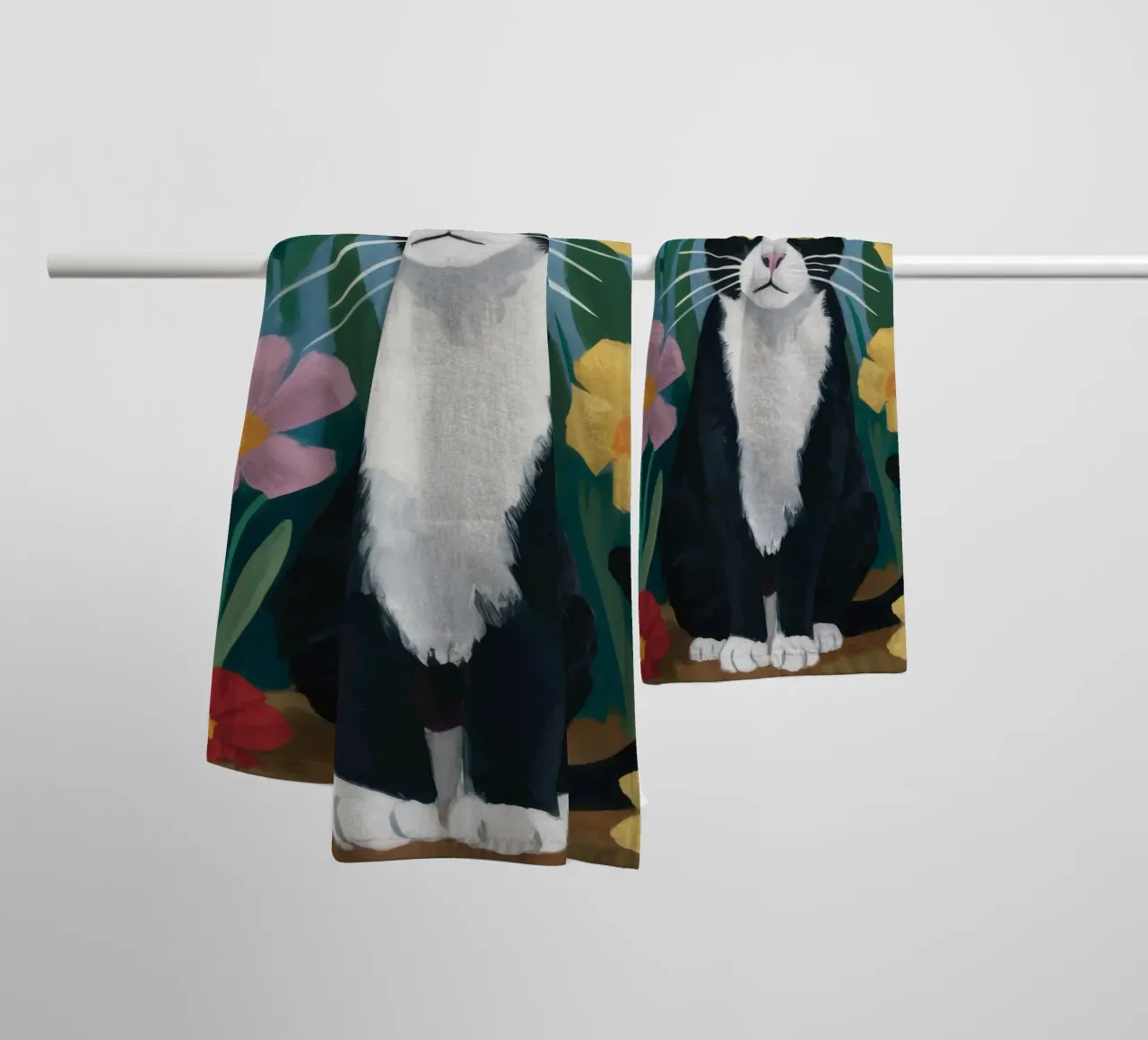 Sguardo da tulipano in smoking asciugamano da bagno da Prism Ritual