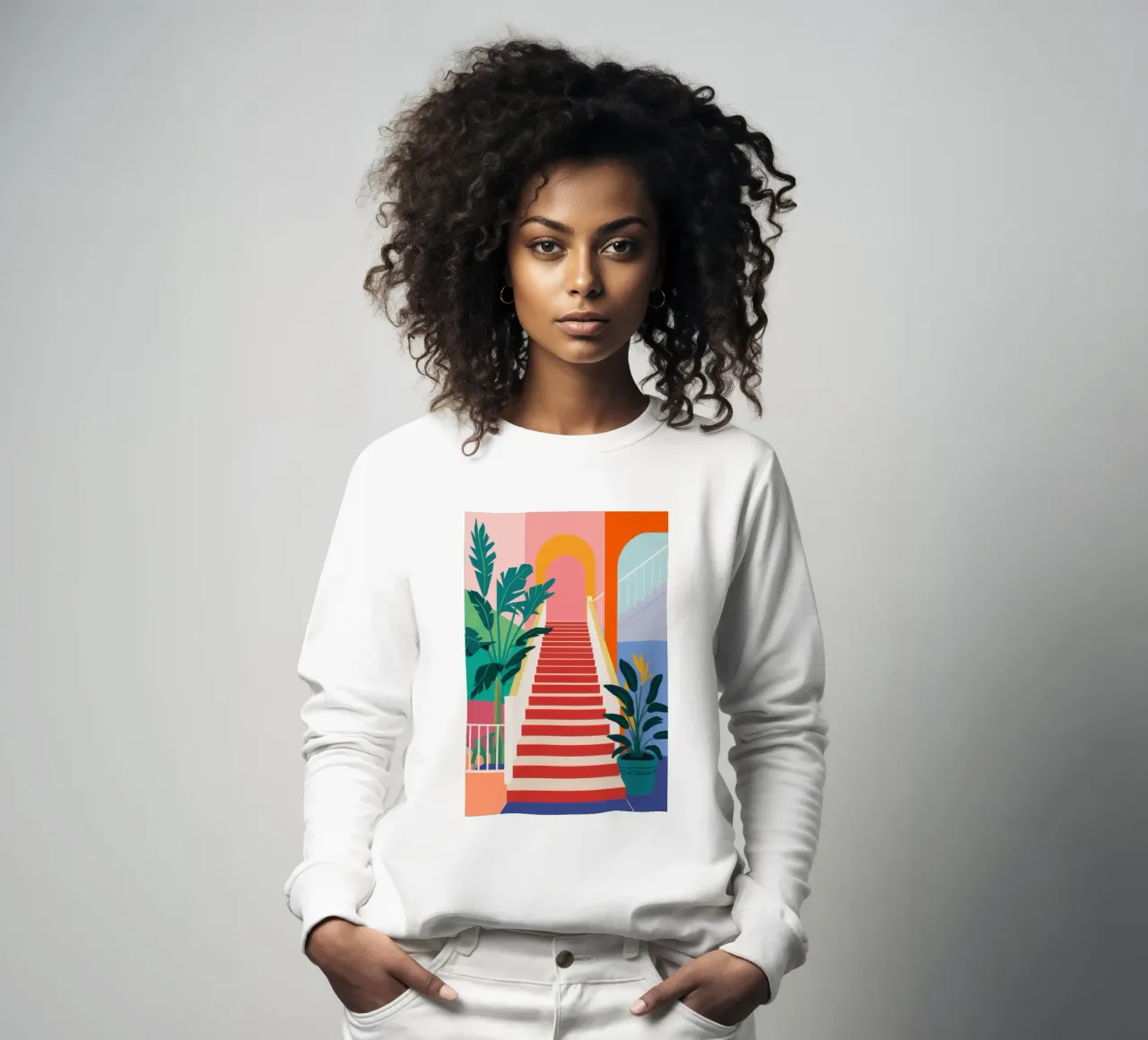 Stairway to Paradise sweatshirt by Veil Maya