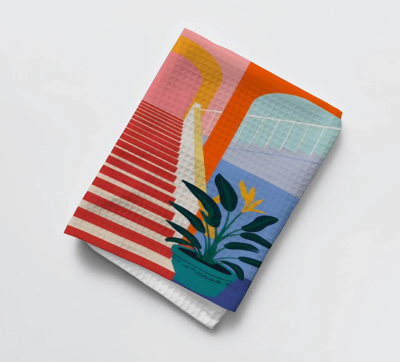 Stairway to Paradise tea towel by Veil Maya