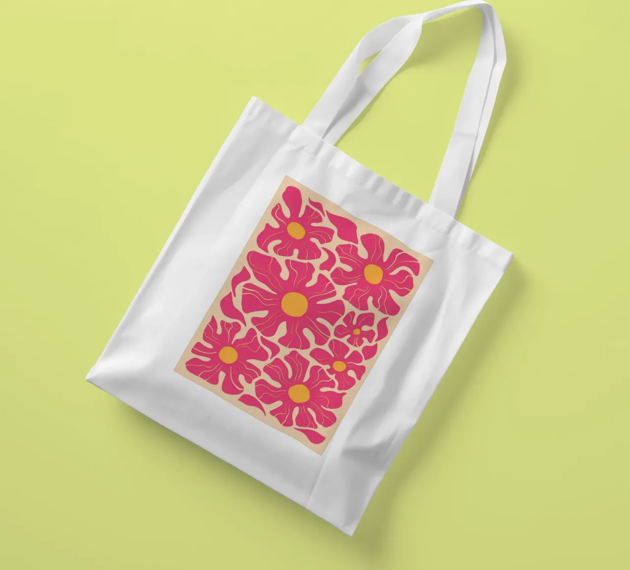 Petali rosa pop art borsa in juta da Bring Haven