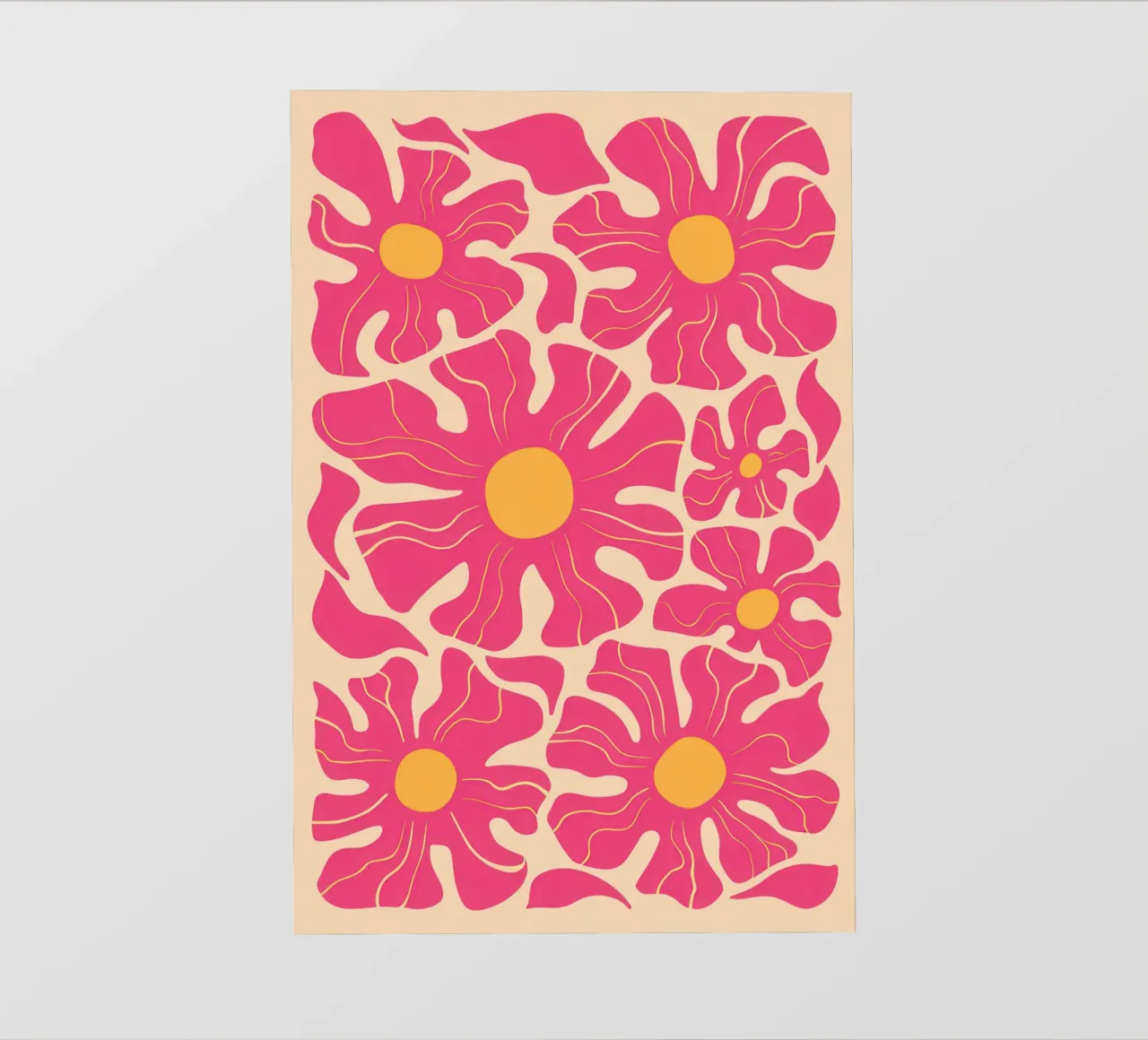 Petali rosa pop art telo in pvc da Bring Haven