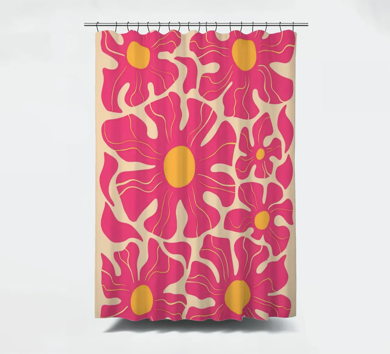 Petali rosa pop art tenda da doccia da Bring Haven