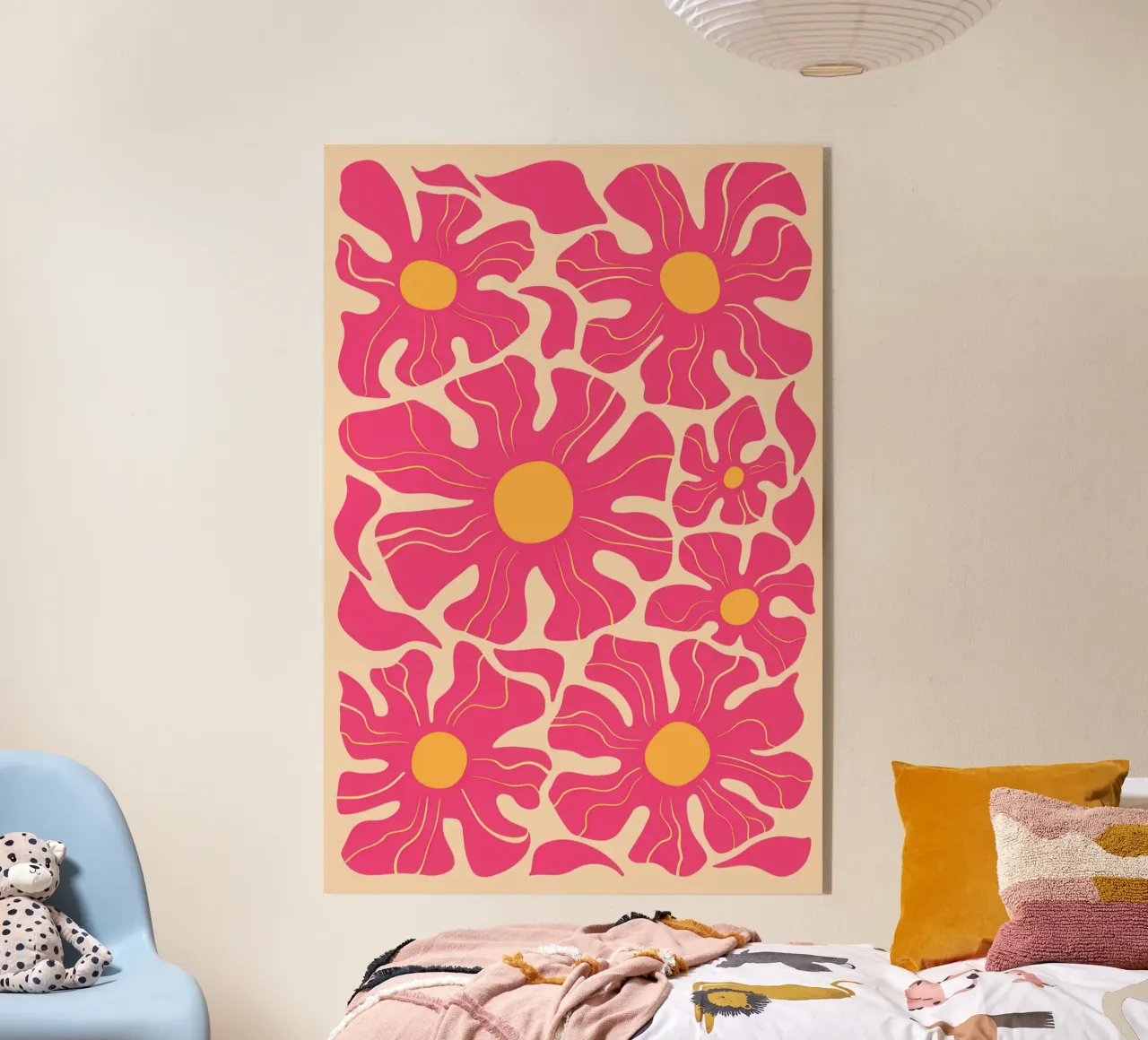 Petali rosa pop art plexiglass da Bring Haven