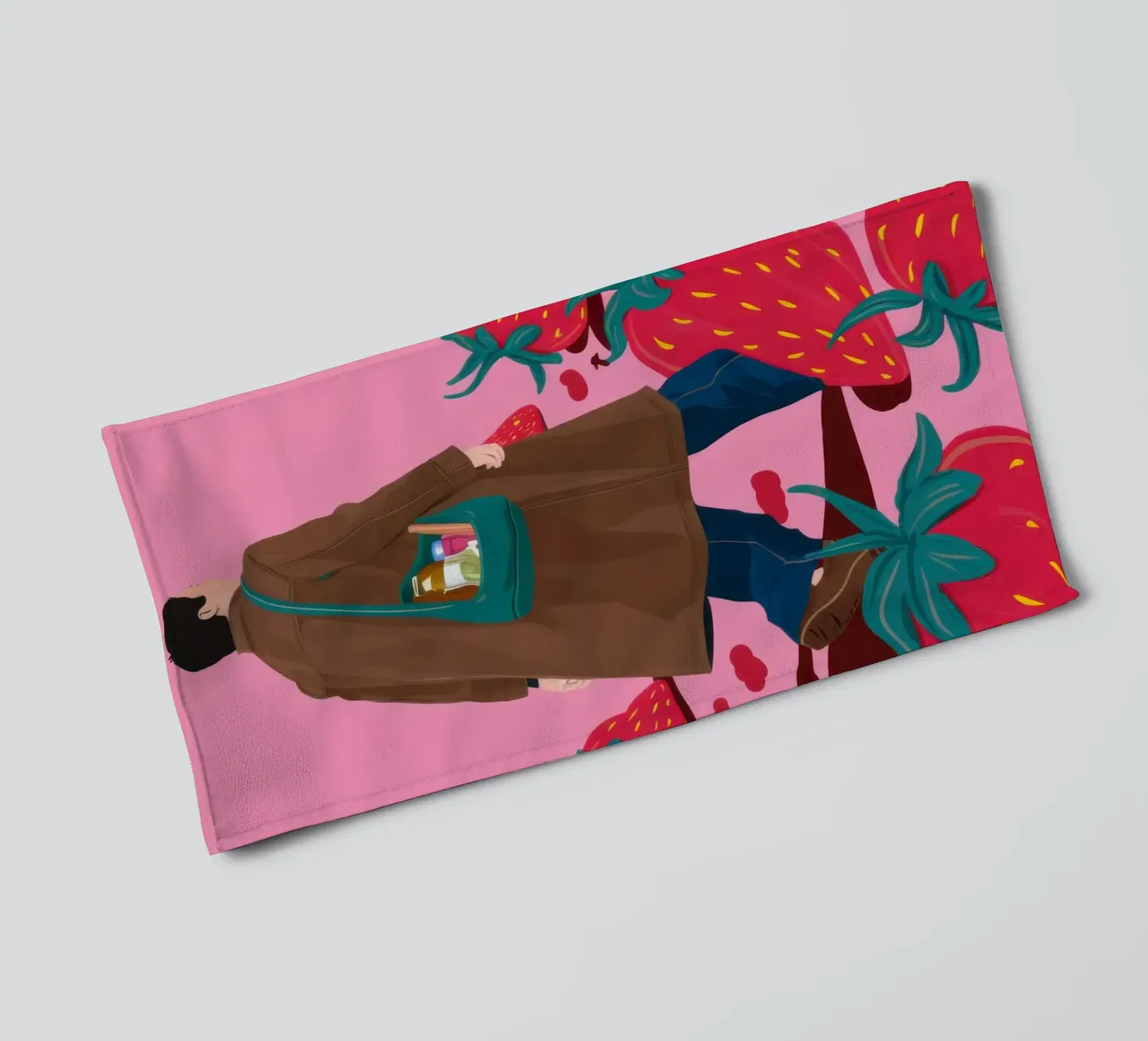 Strawberry Field Forever towel by Prism Ritual