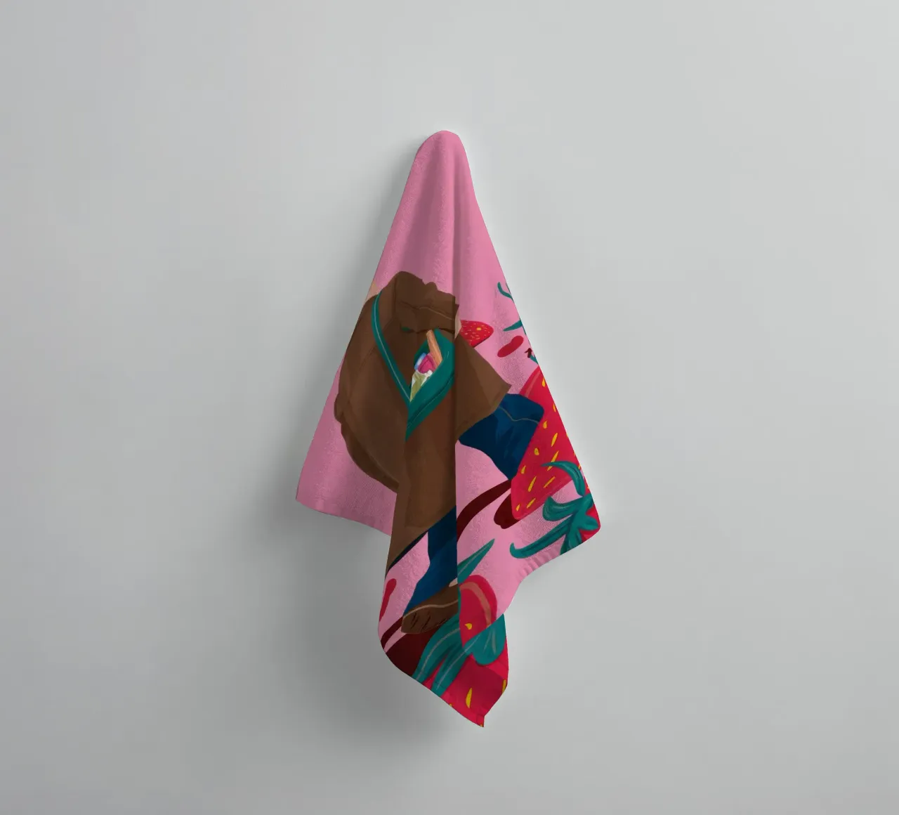 Strawberry Field Forever towel by Prism Ritual