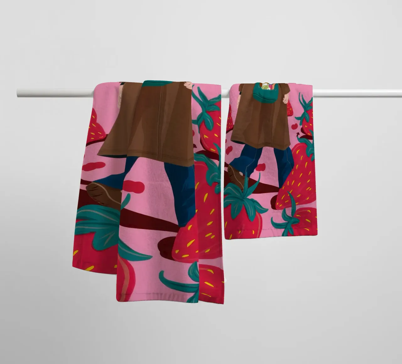 Strawberry Field Forever towel by Prism Ritual
