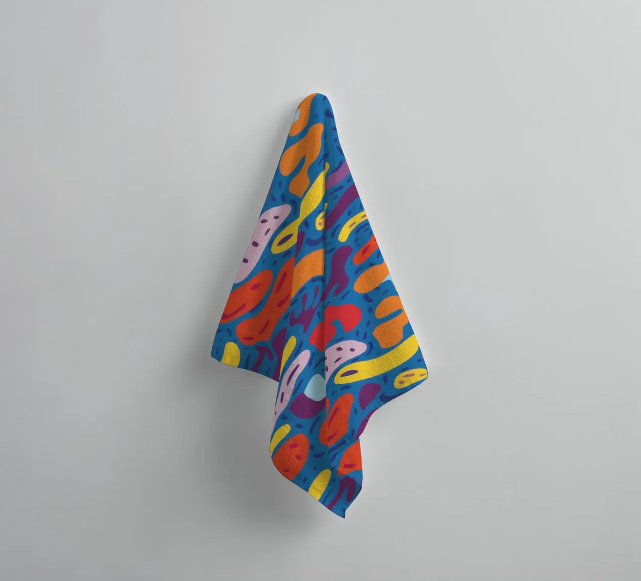 Funky Banana Pattern towel by Flock Reverie