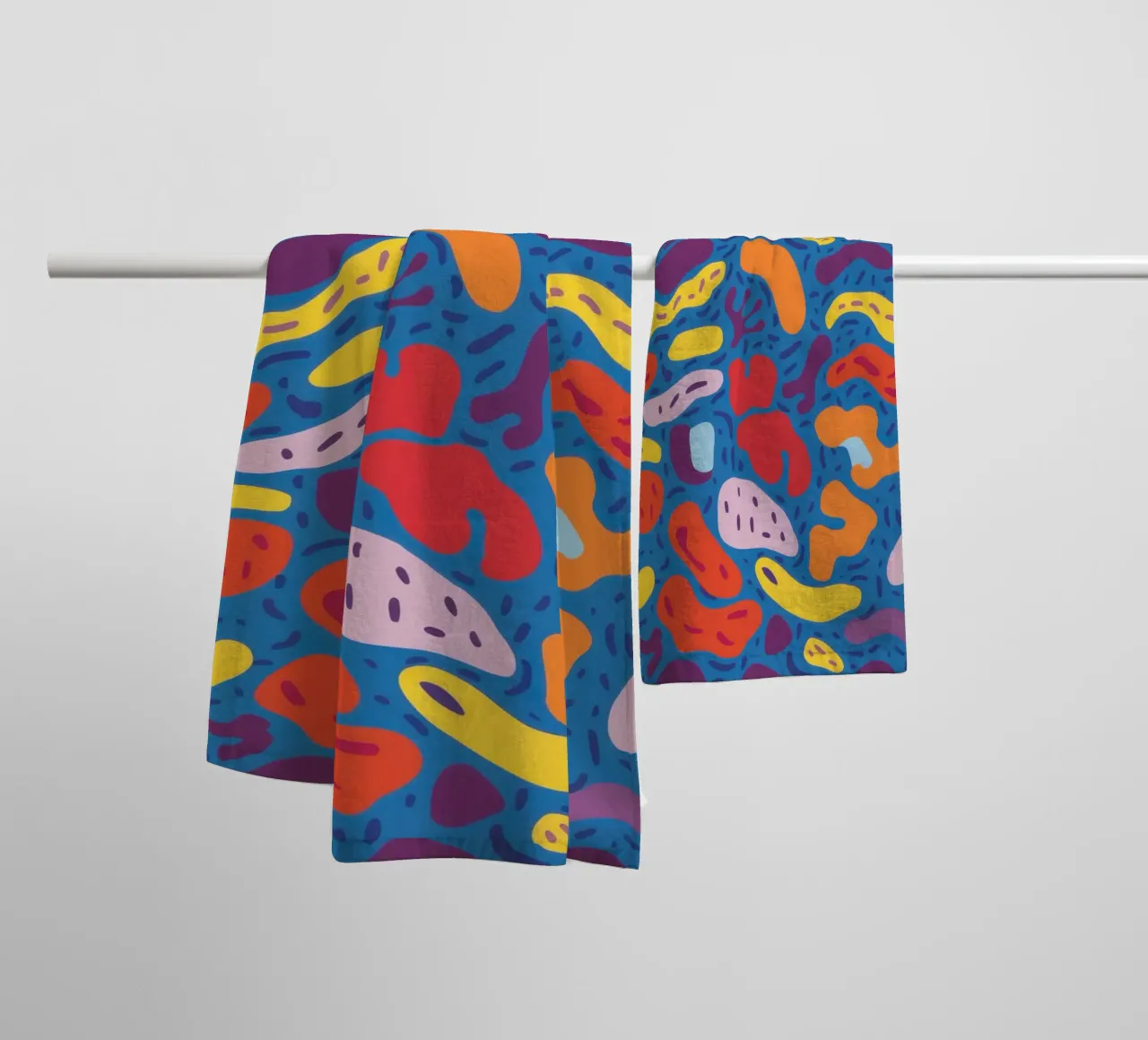 Funky Banana Pattern towel by Flock Reverie