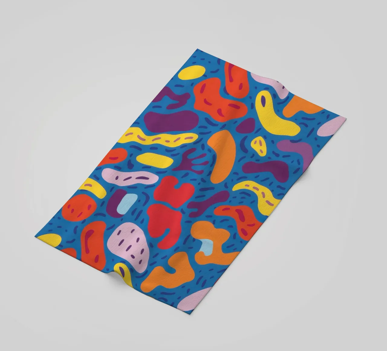 Funky Banana Pattern beach towel by Flock Reverie