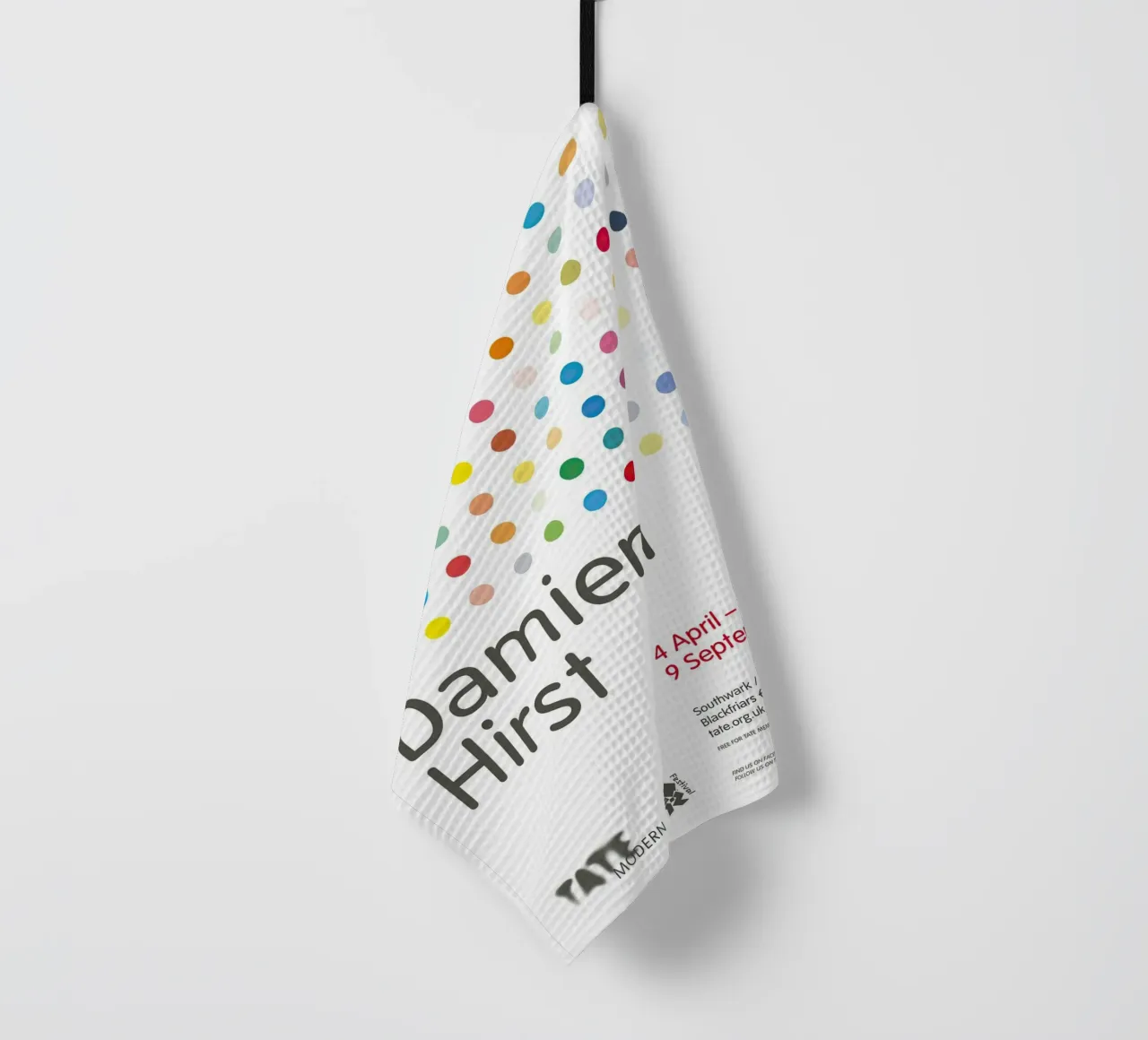 Vintage Damien Hirst Print Exhibition tea towel by Romeyoprints