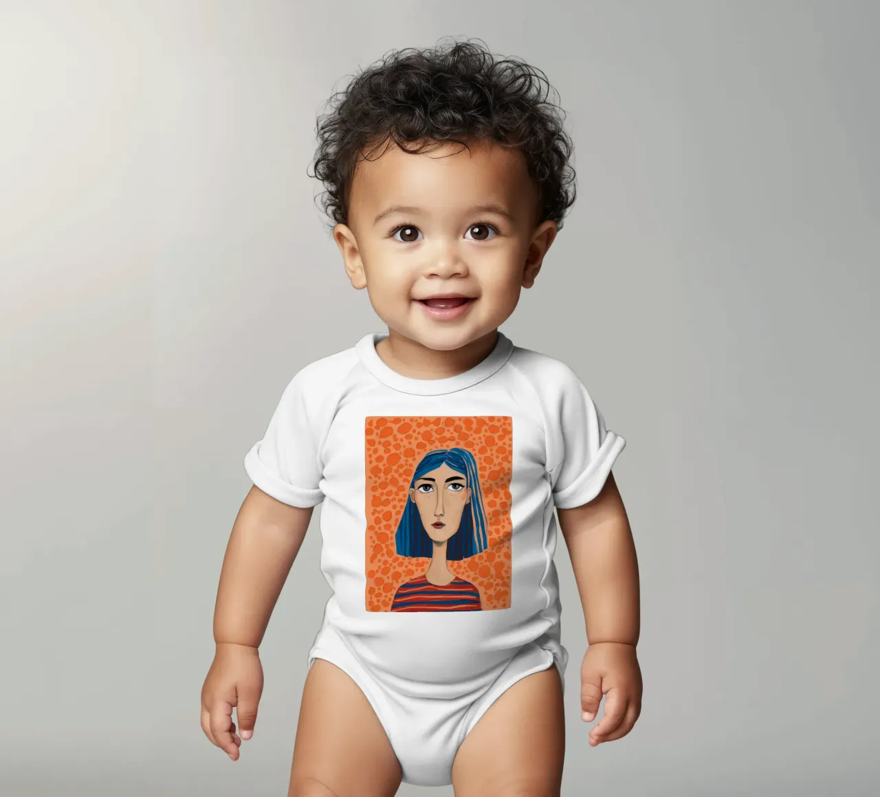 Anima a righe cerulee body neonato maniche corte da Prism Ritual