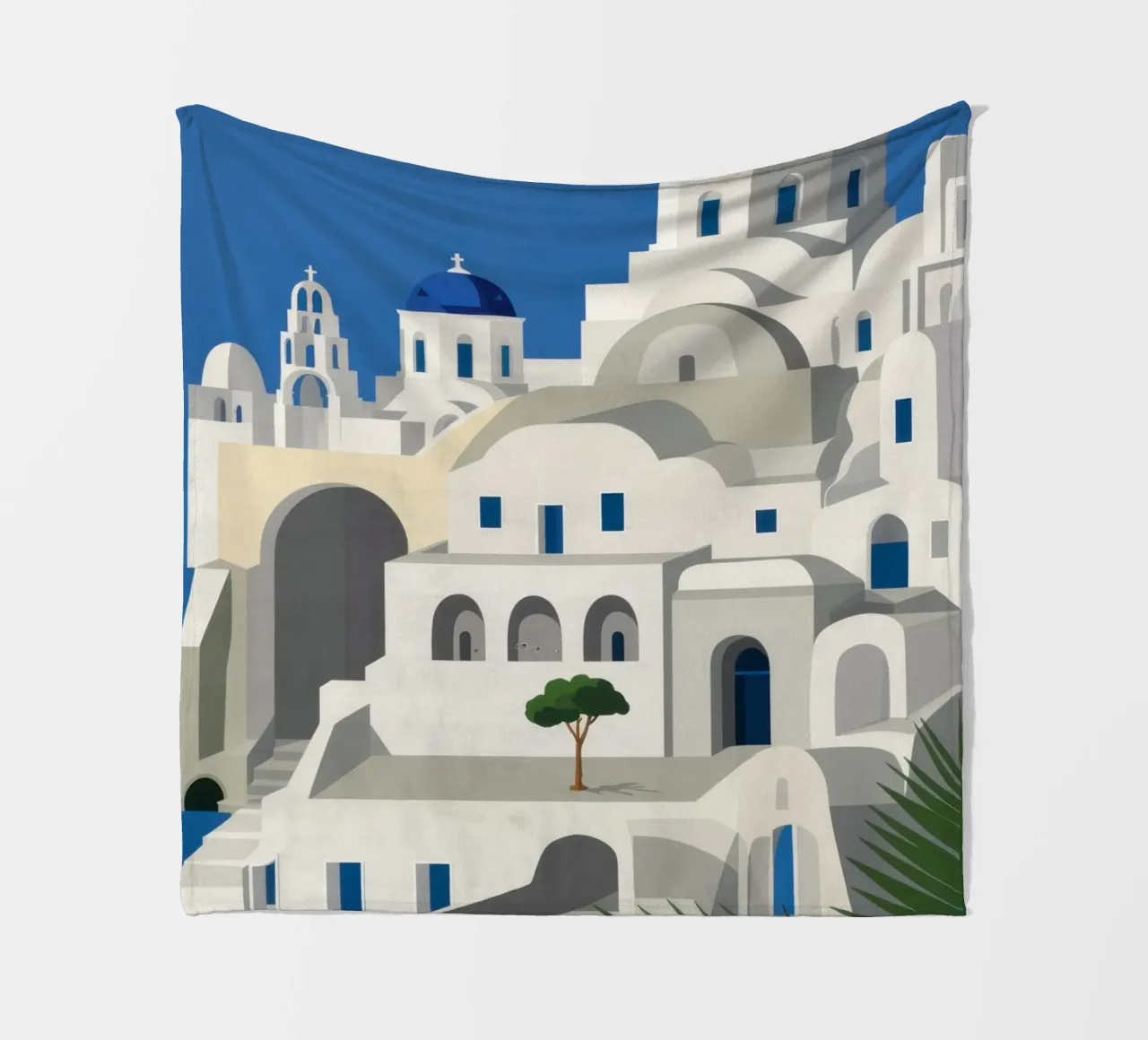 Santorini fascino senza tempo coperta in pile da Veil Maya