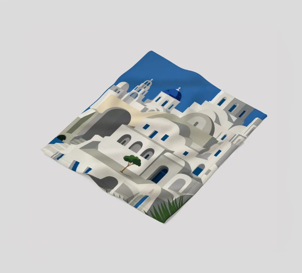 Santorini fascino senza tempo coperta in pile da Veil Maya
