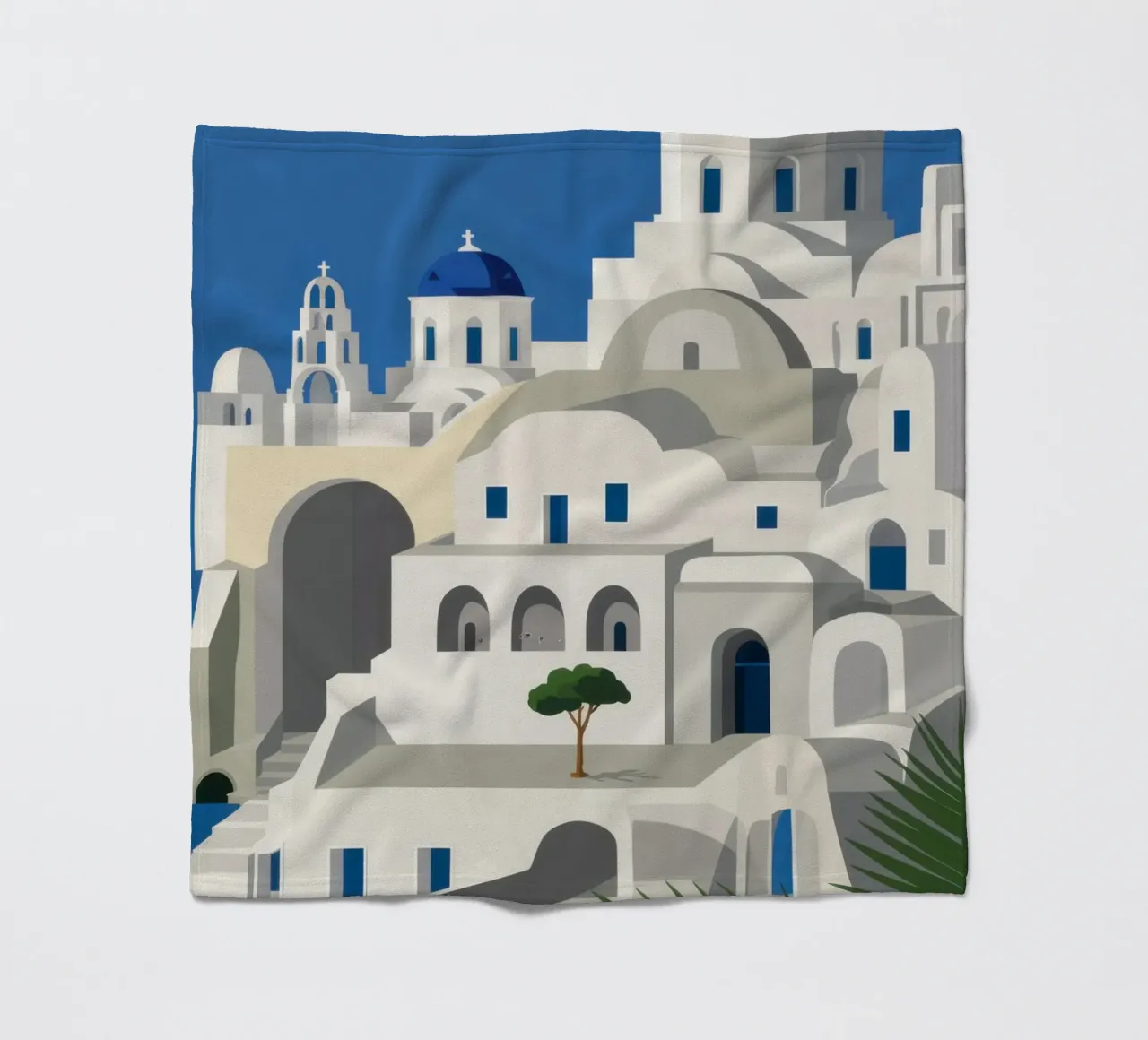 Santorini fascino senza tempo coperta in pile da Veil Maya