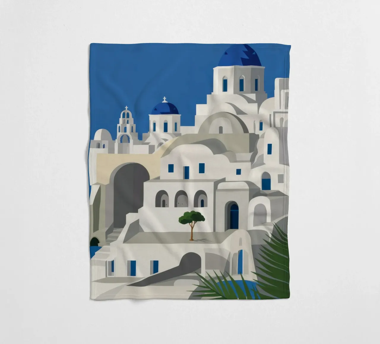 Santorini fascino senza tempo coperta in pile da Veil Maya