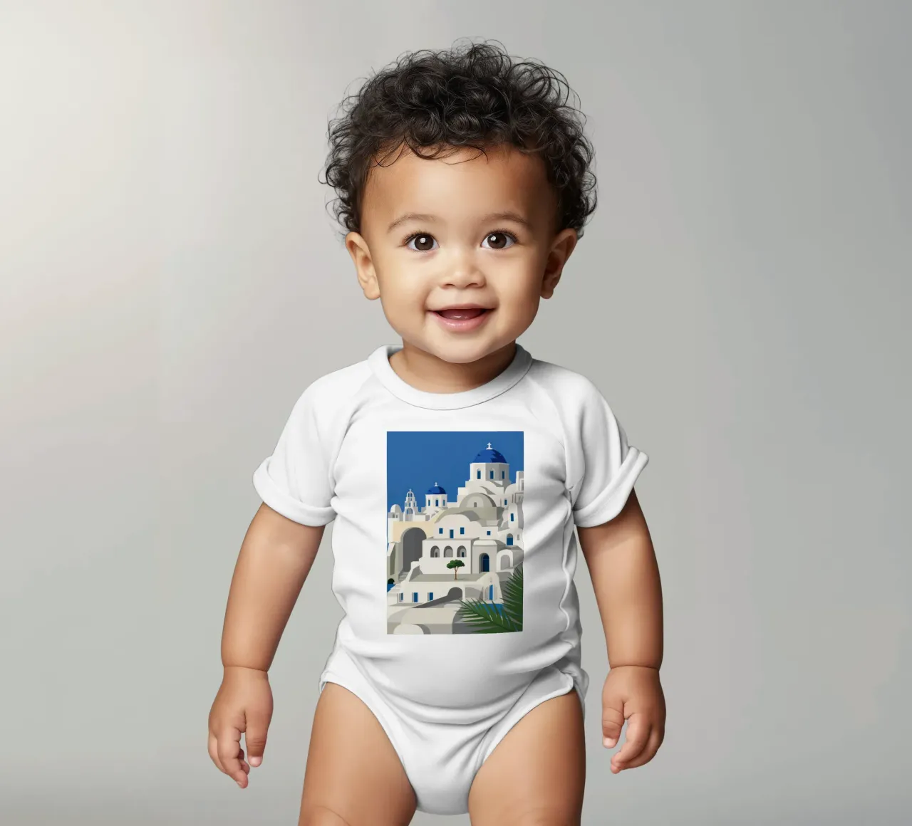 Santorin Charme intemporel body bébé de Veil Maya