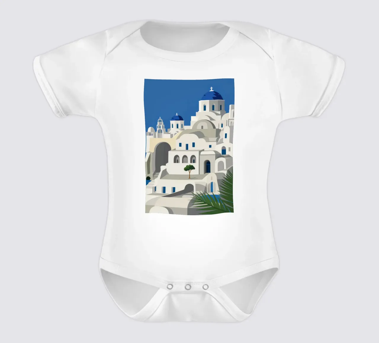 Santorin Charme intemporel body bébé de Veil Maya