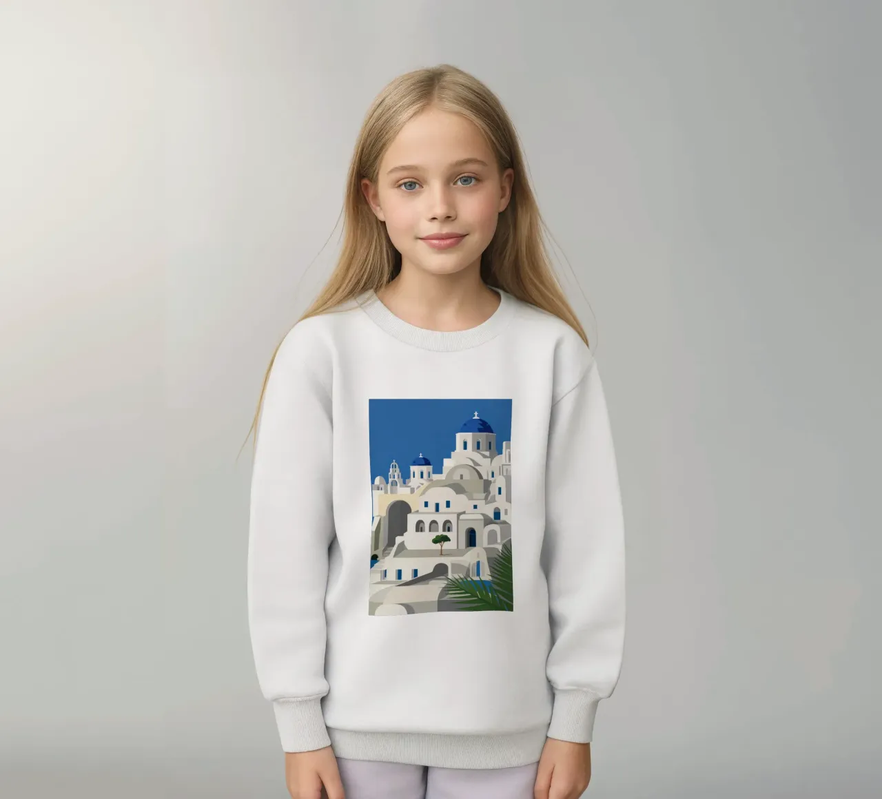 Santorini fascino senza tempo felpa bambino da Veil Maya