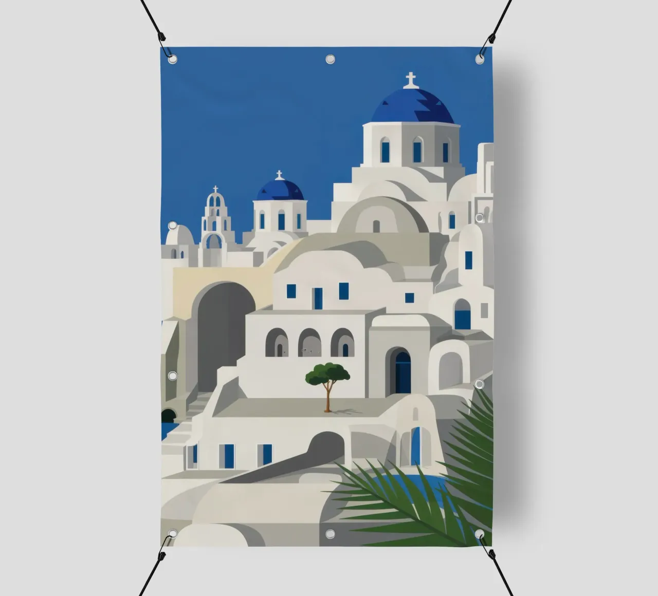 Santorini fascino senza tempo telo in pvc da Veil Maya