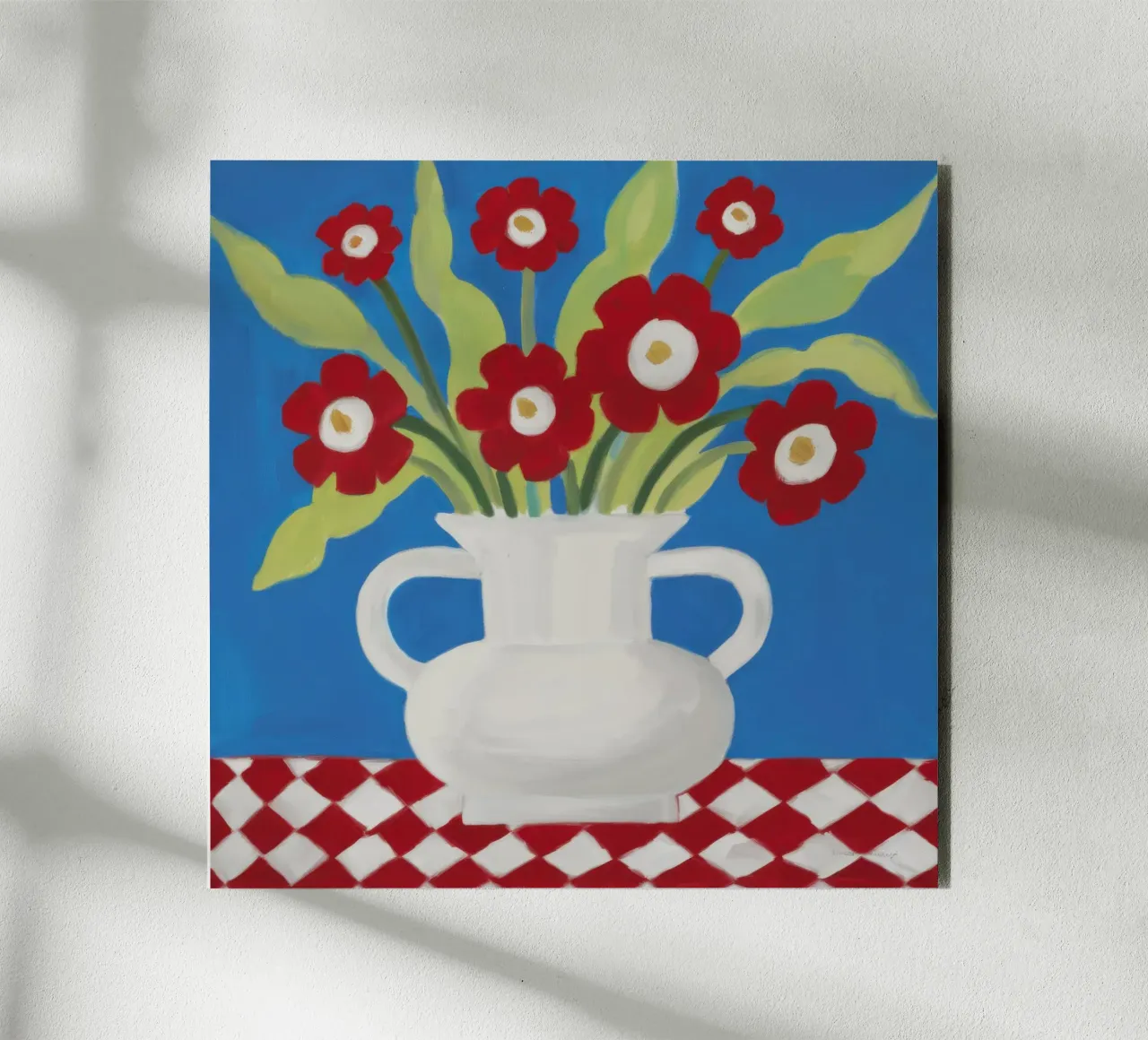 Vaso di papaveri a scacchi alluminio dibond da Bring Haven