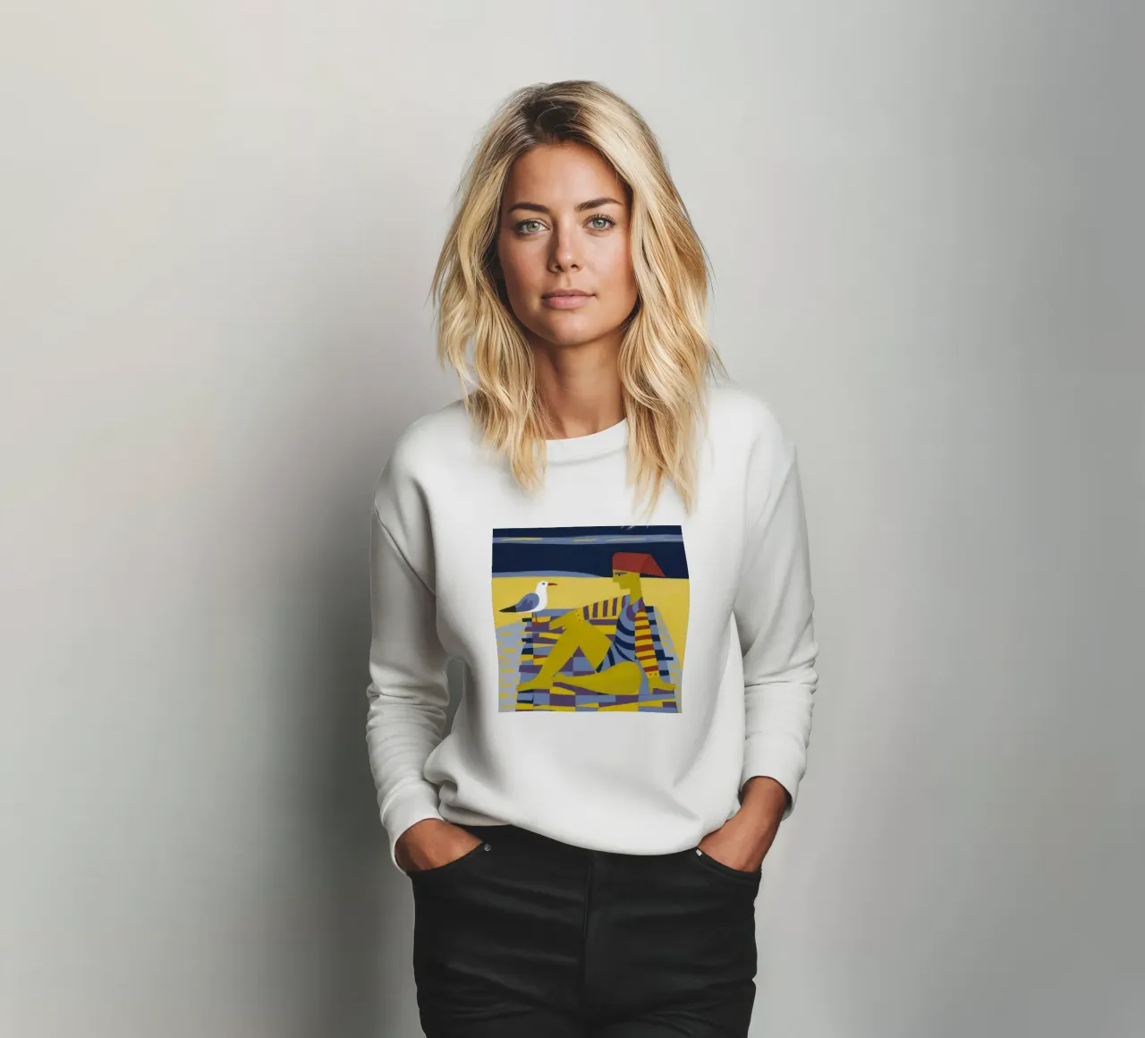 Sole a scacchi in riva al mare felpa da Prism Ritual