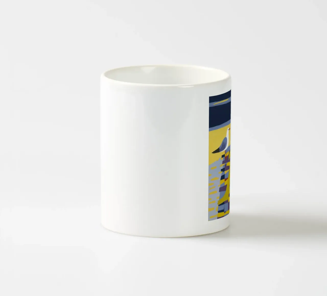 Sole a scacchi in riva al mare tazza in ceramica da Prism Ritual