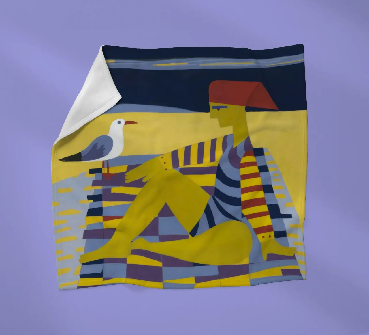 Sole a scacchi in riva al mare coperta in pile da Prism Ritual