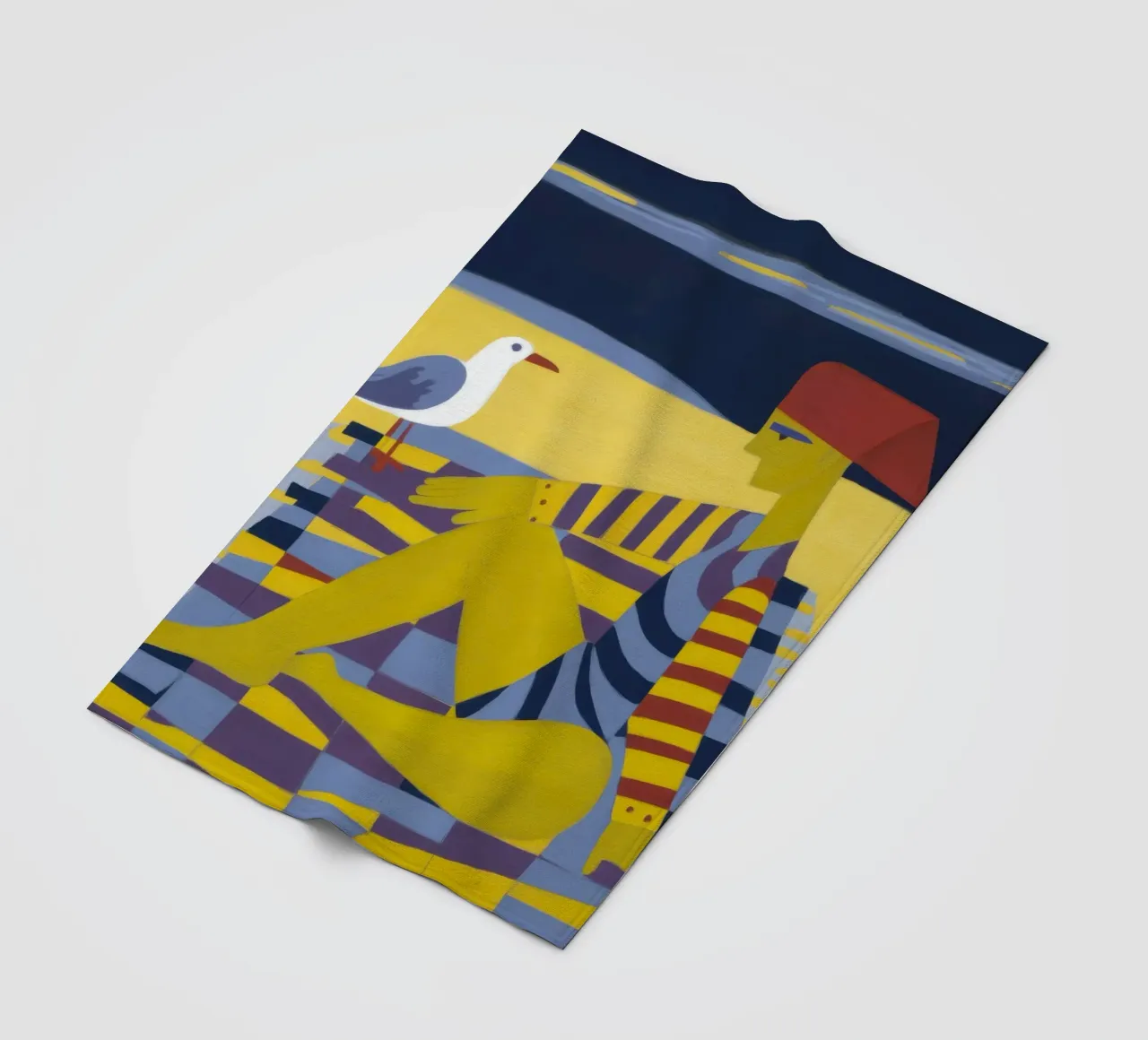 Sole a scacchi in riva al mare coperta in pile da Prism Ritual