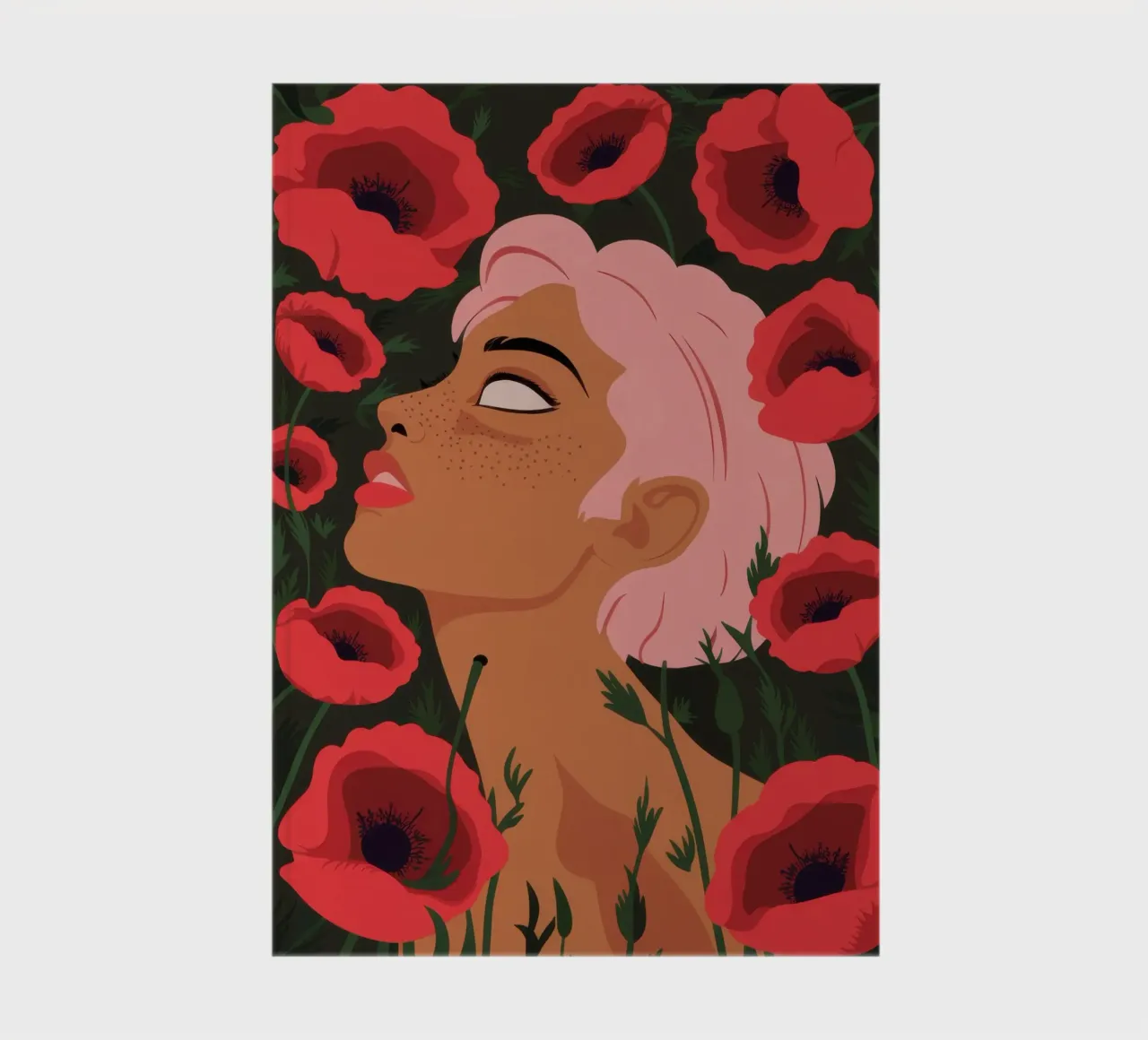 Crimson Poppy Muse notebook by Solar Paint