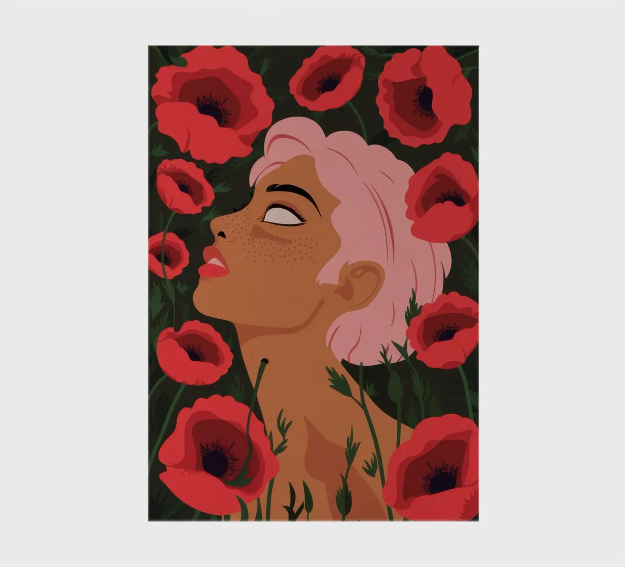 Crimson Poppy Muse notebook by Solar Paint