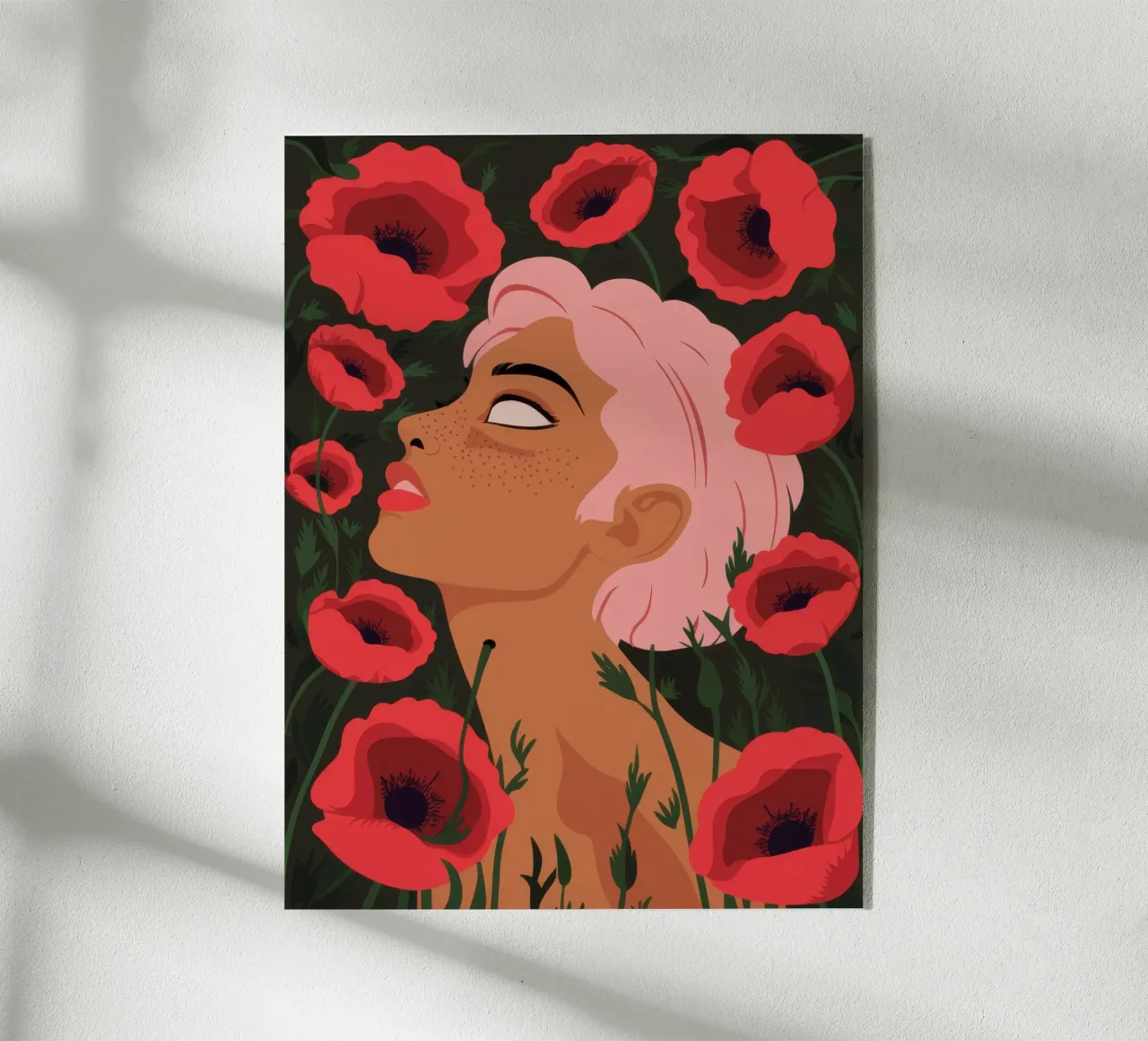 Crimson Poppy Muse acrylic glass by Solar Paint