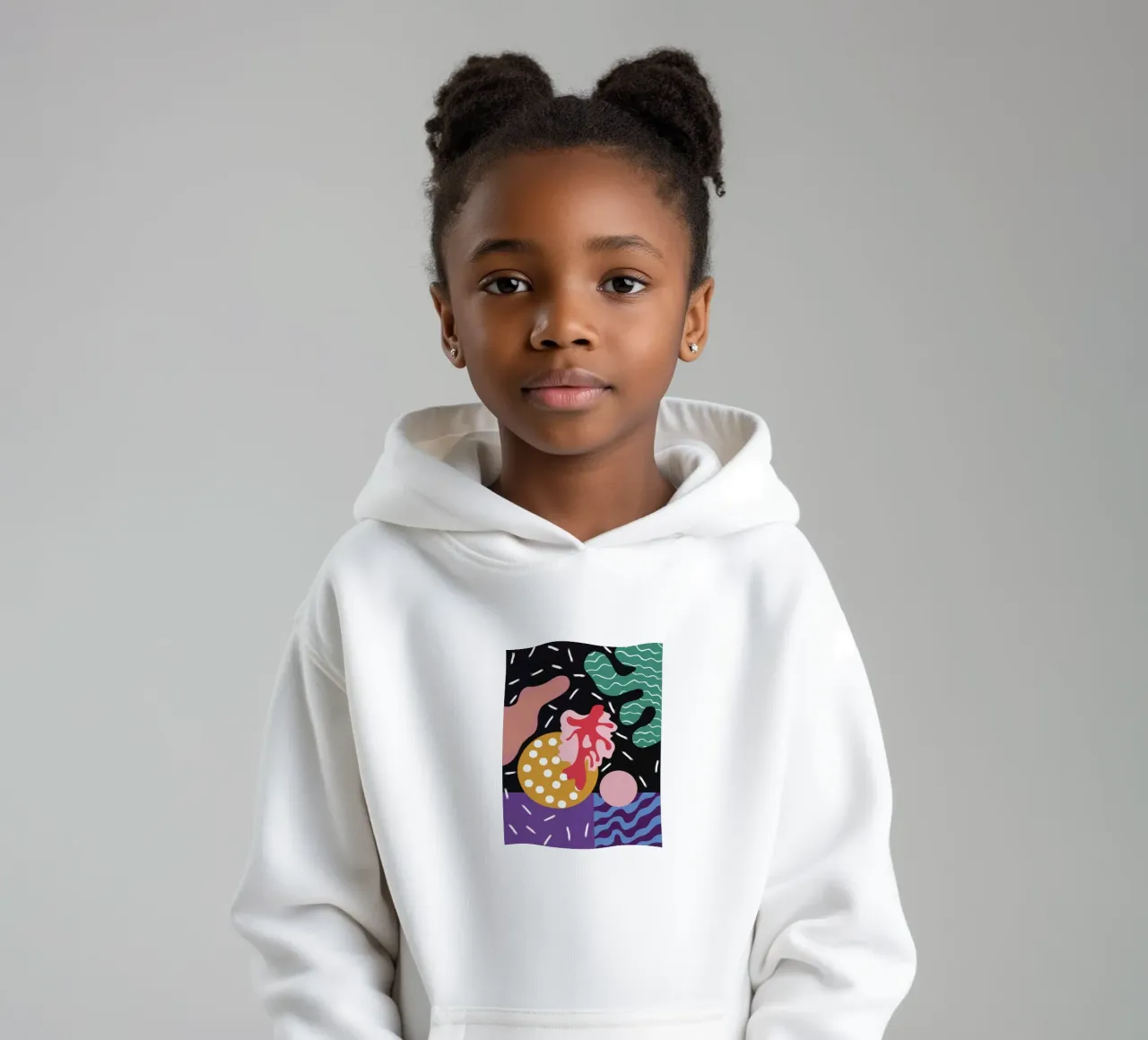 Collage botanico cosmico felpa bambino con cappuccio da Bring Haven