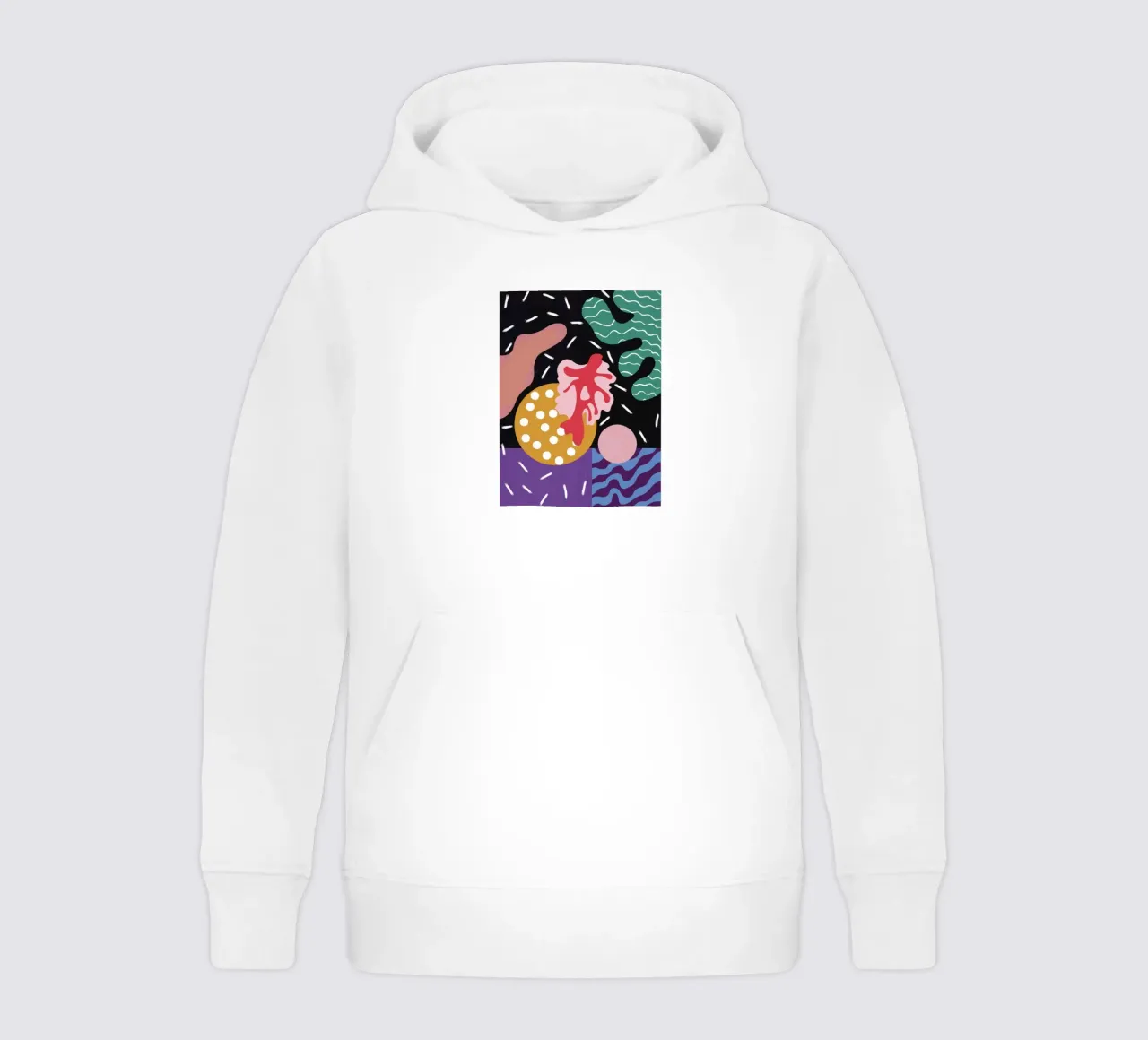Collage botanico cosmico felpa bambino con cappuccio da Bring Haven