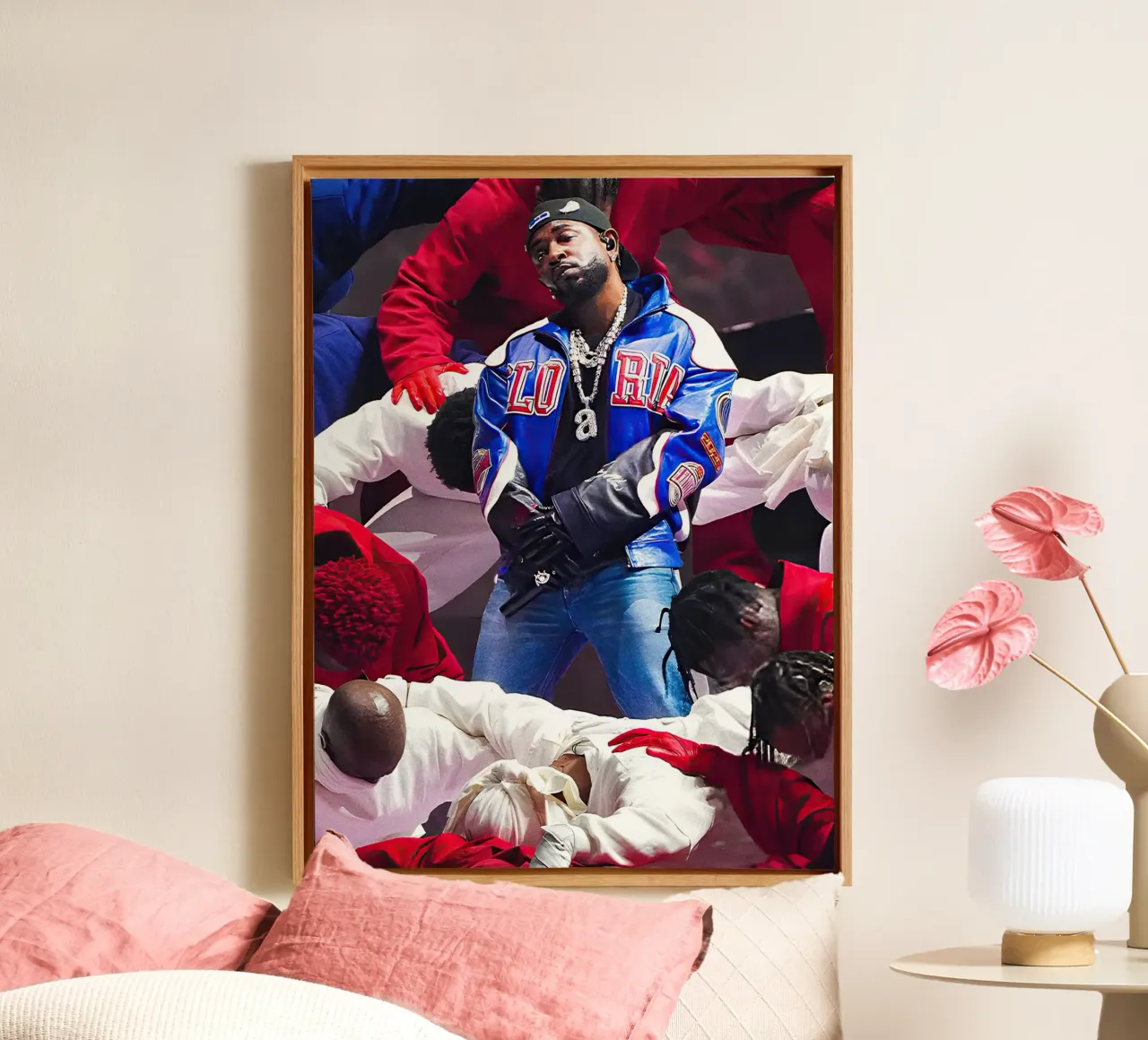 Kendrick Lamar tela con Cornice a cassetta da Musadad Shop
