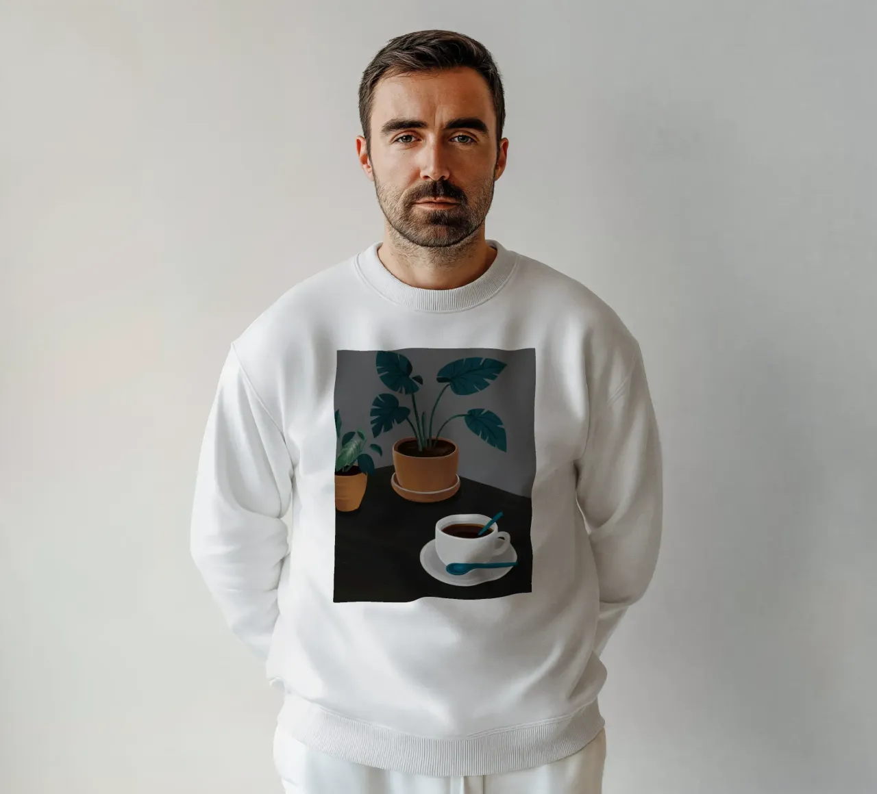 Caffè Moody Stillness felpa da Solar Paint