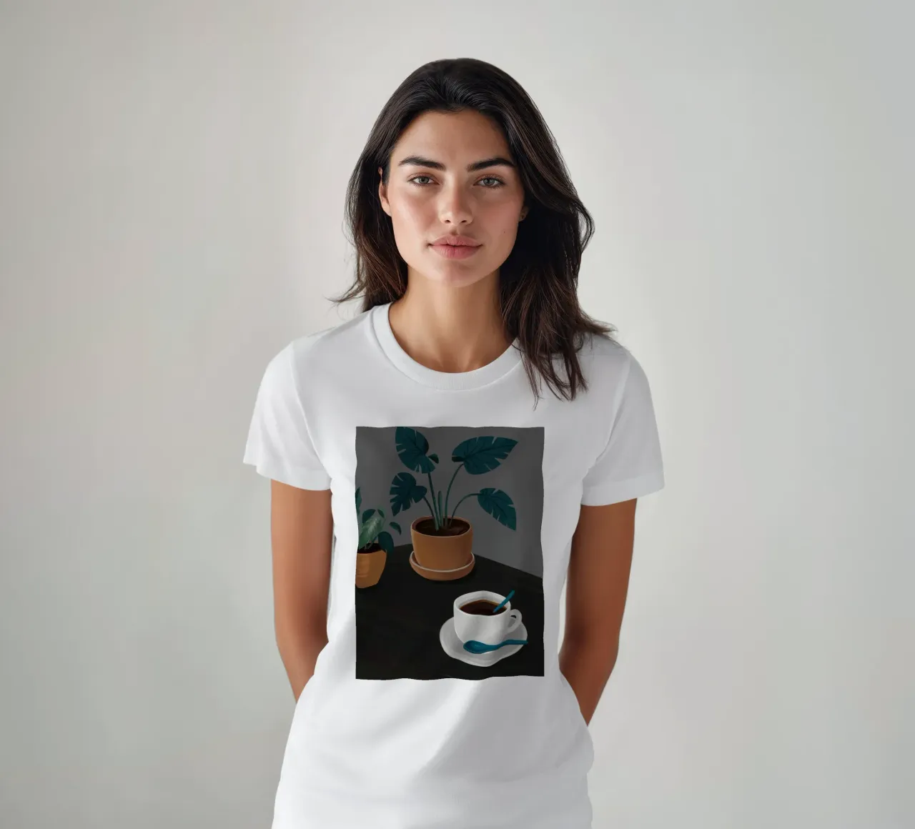 Caffè Moody Stillness t-shirt da Solar Paint