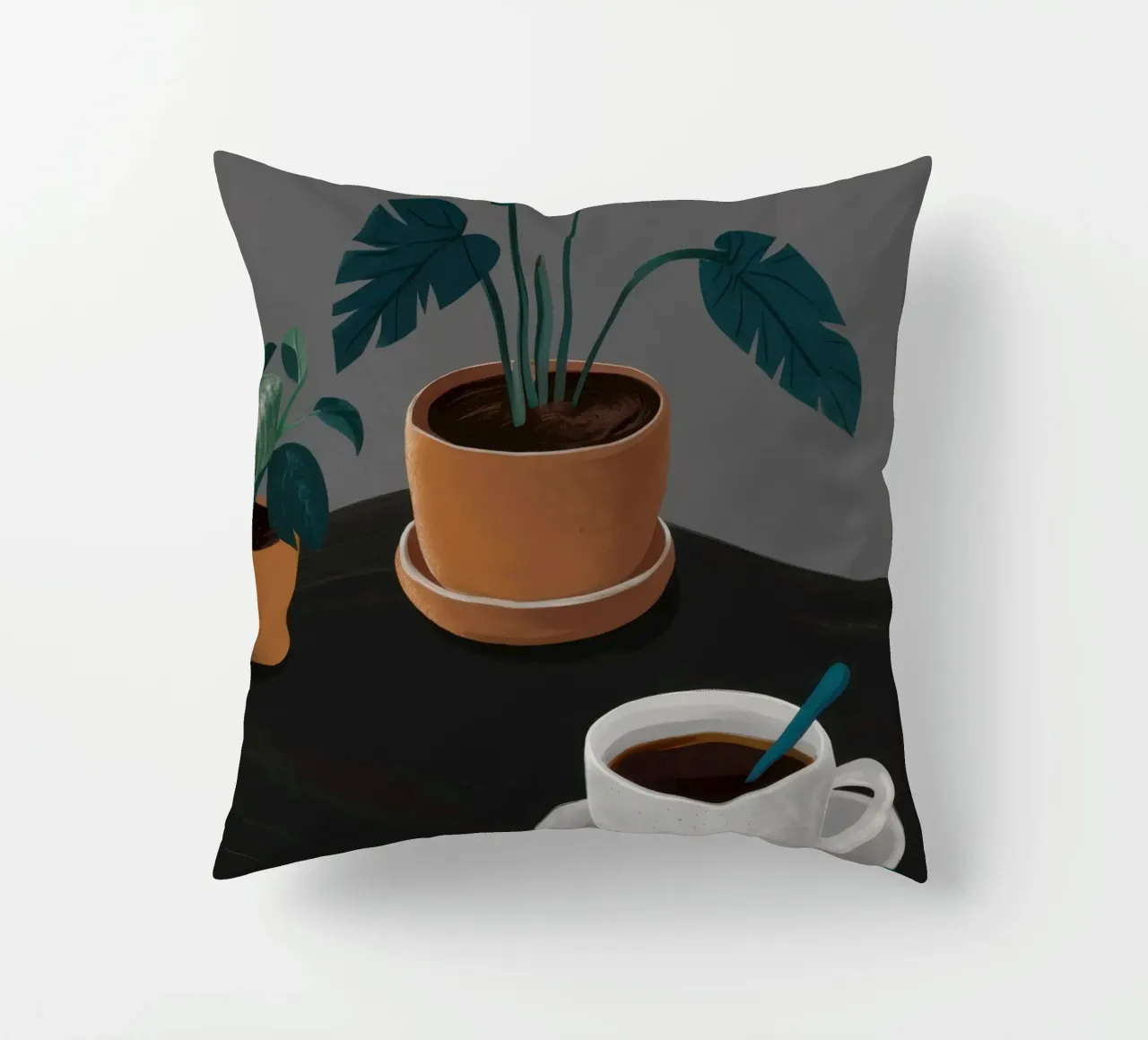 Caffè Moody Stillness cuscino da Solar Paint