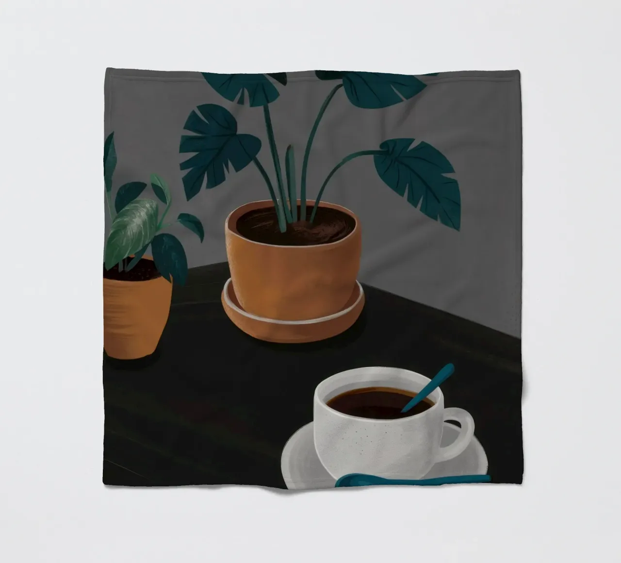 Caffè Moody Stillness coperta in pile da Solar Paint