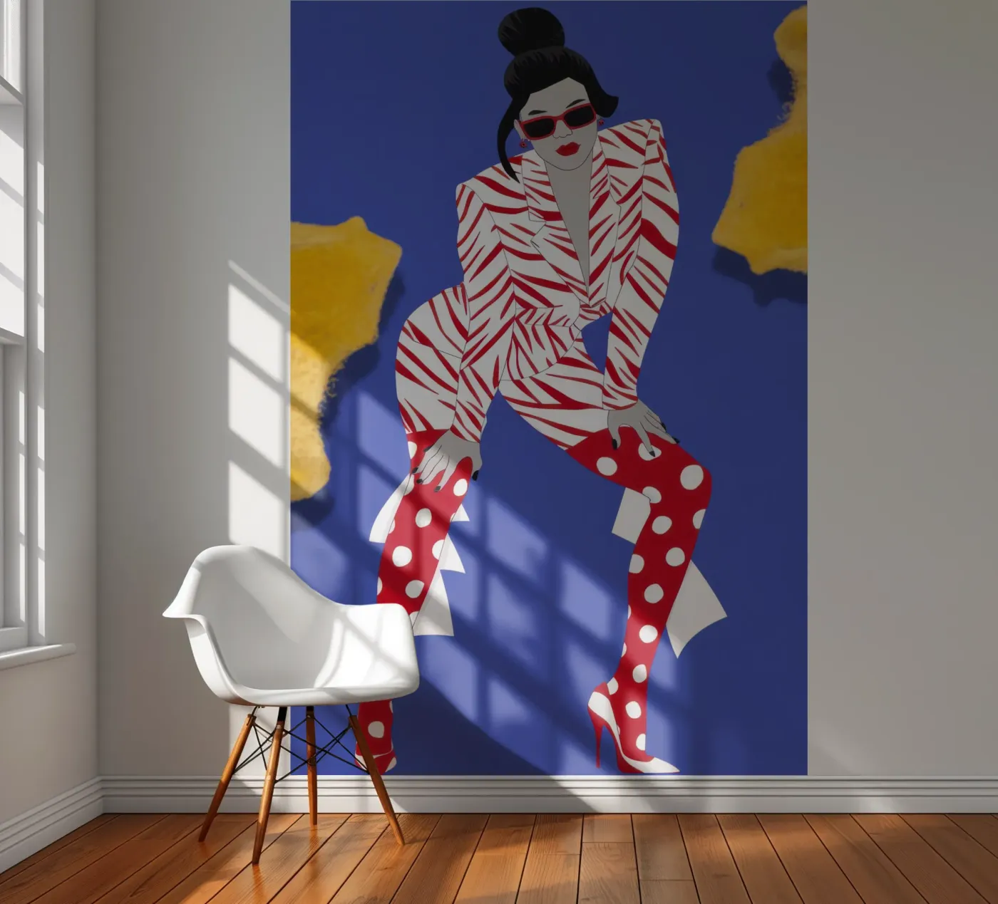 Dynamisch patroon Energie fotobehang van Veil Maya