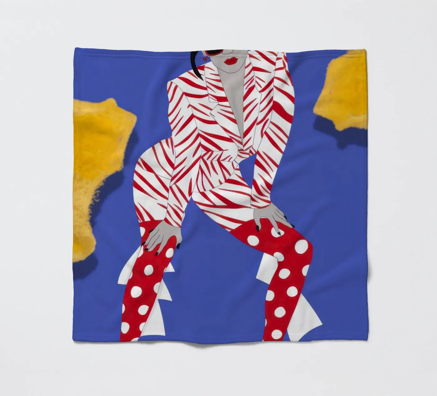 Dynamische Muster Energie Fleecedecke von Veil Maya