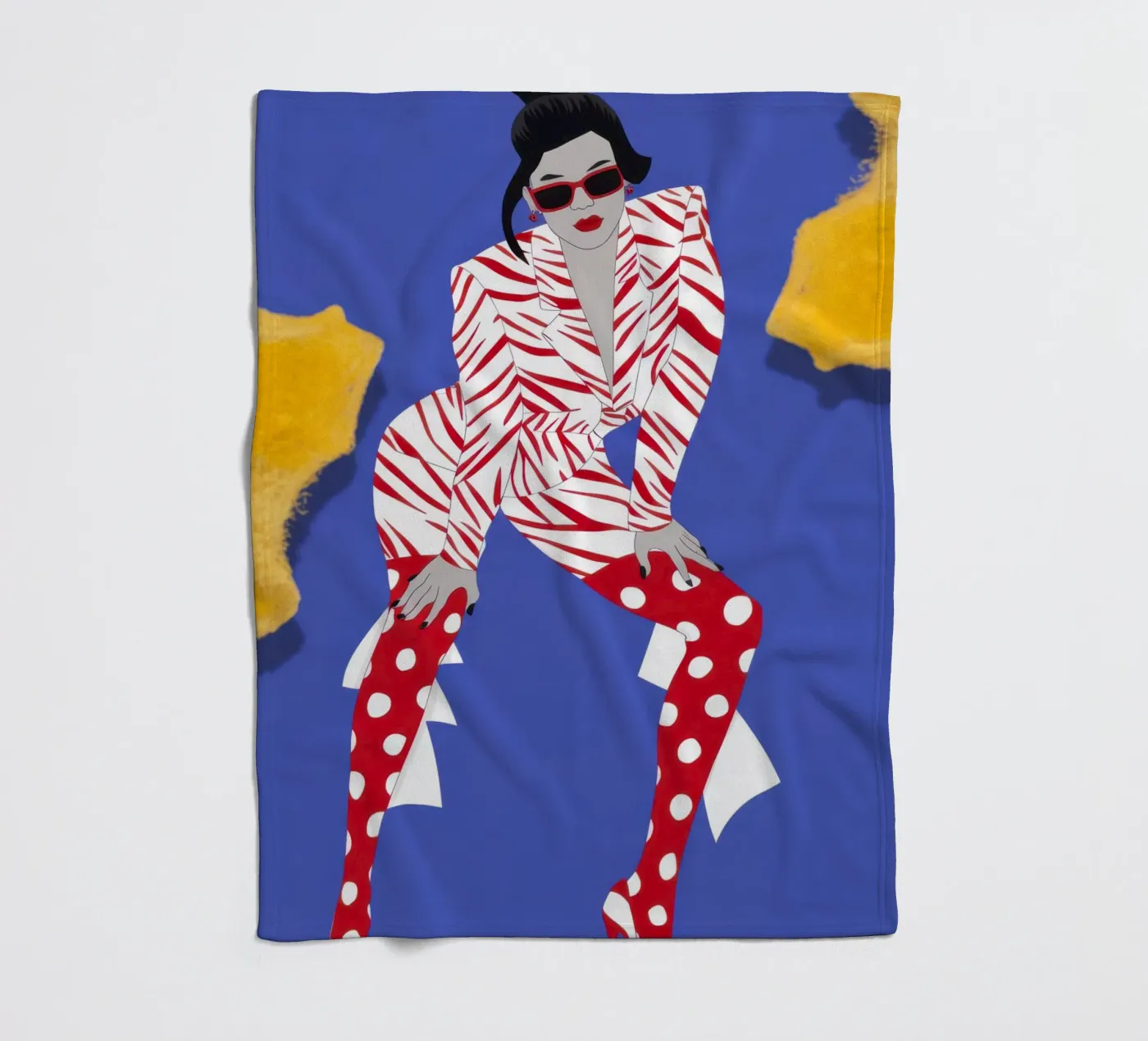 Dynamische Muster Energie Fleecedecke von Veil Maya