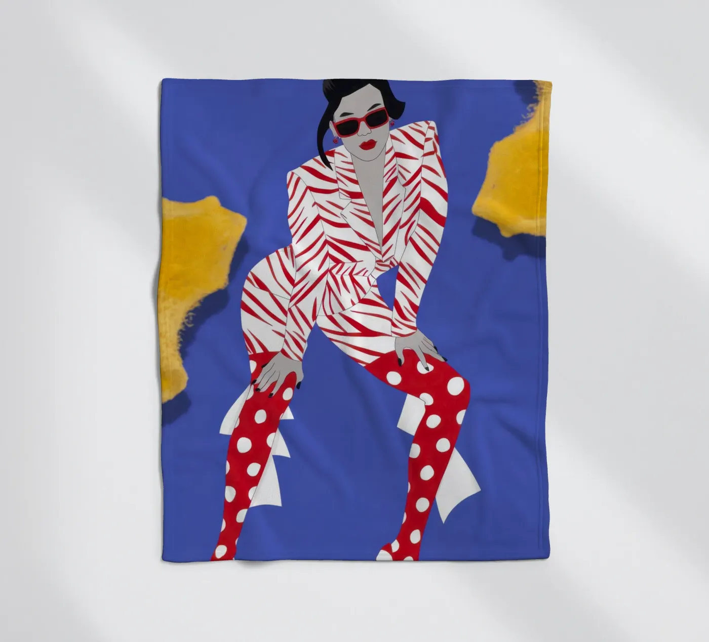 Dynamische Muster Energie Fleecedecke von Veil Maya