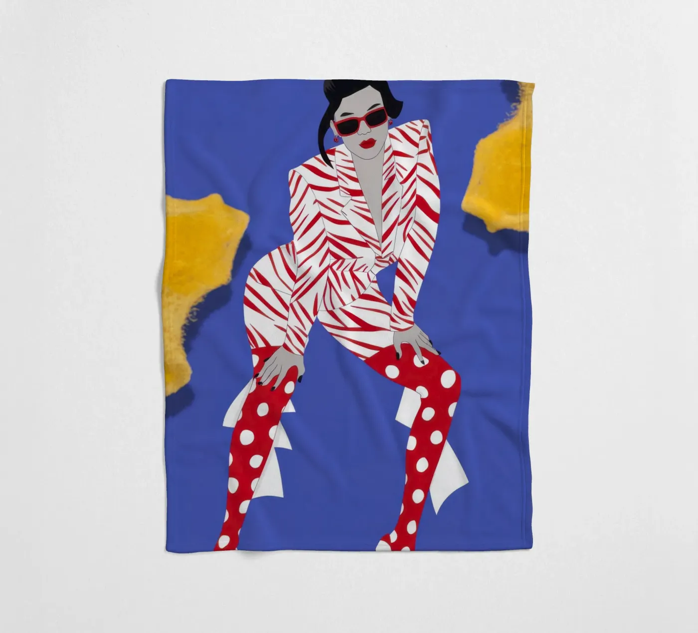 Dynamische Muster Energie Fleecedecke von Veil Maya