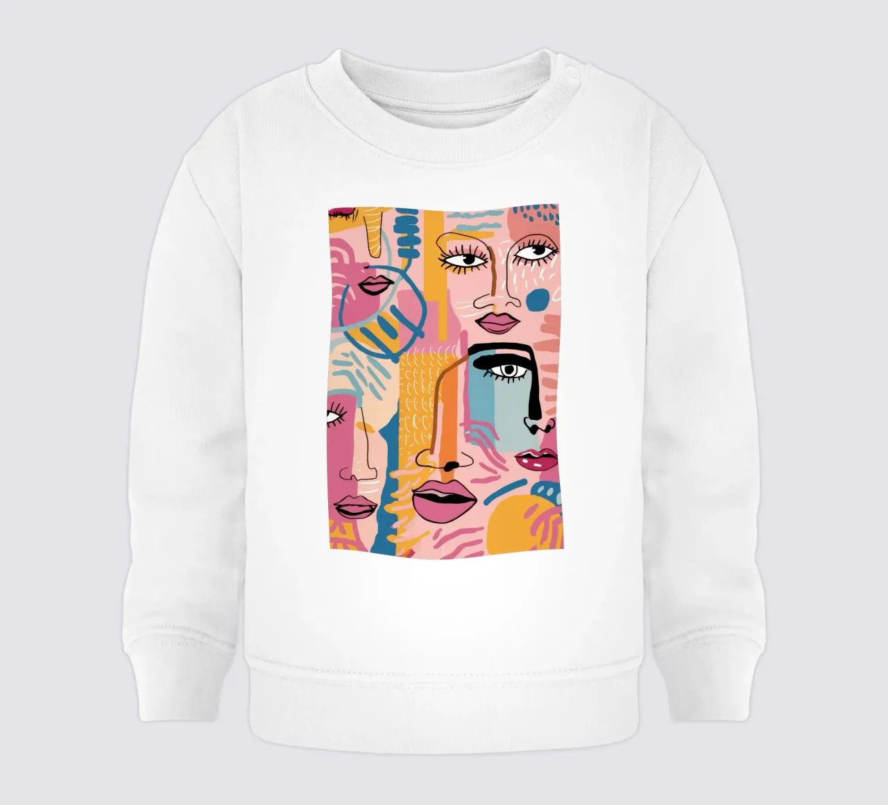 Gefragmenteerd gezicht Symfonie baby sweatshirt van Bring Haven