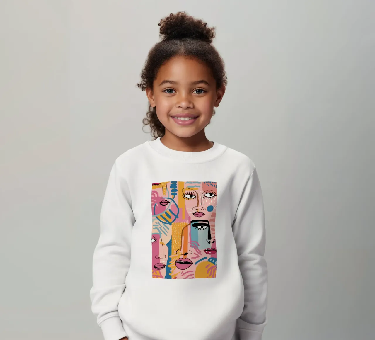 Gefragmenteerd gezicht Symfonie kinder sweatshirt van Bring Haven