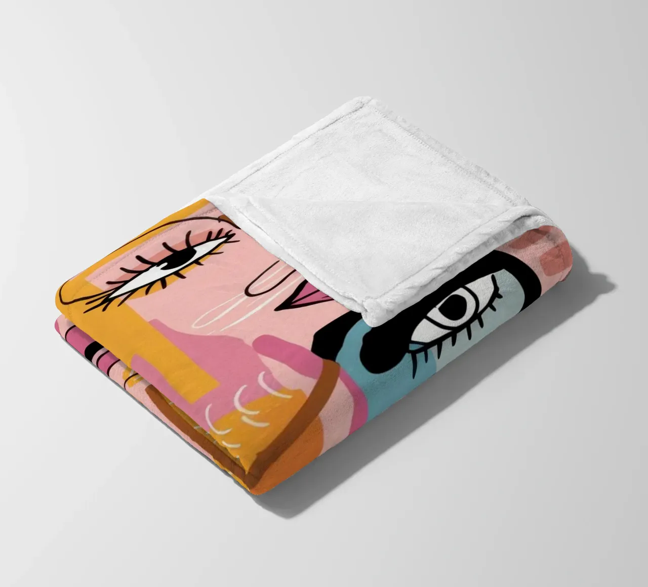 Gefragmenteerd gezicht Symfonie fleecedeken van Bring Haven